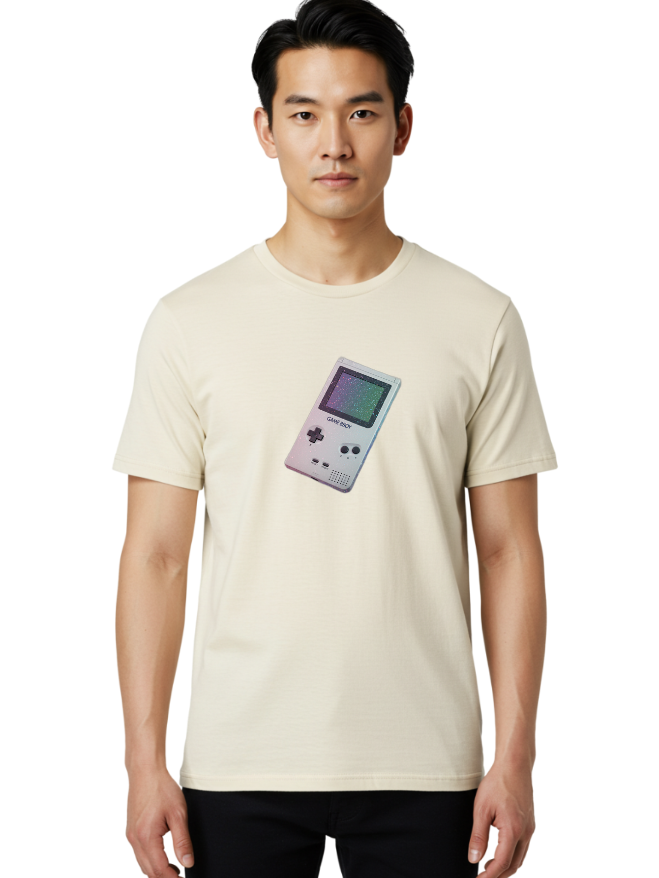 Game-Boy-1 Men'S Graphic Tee, 100% Cotton, Comfortable Casual Summer Wear, Machine Washable, Vintage Camera, Old Camera, Antique Camera, Black Camera, Classic Photography, Photography Equipment, Nostalgic Device, Film Camera, Camera Art Bao453