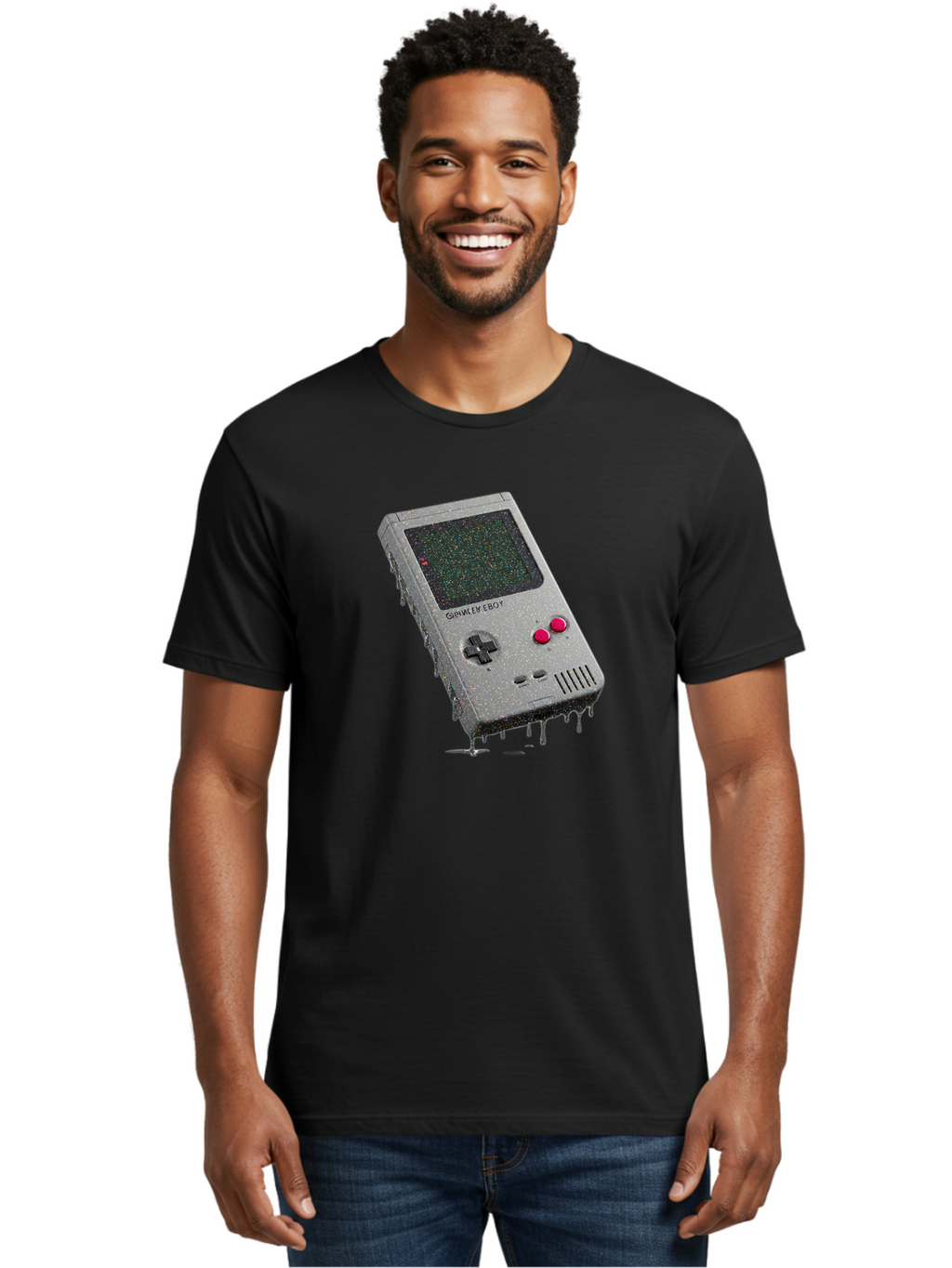 Game-Boy-2 Men'S Graphic Tee, 100% Cotton, Comfortable Casual Summer Wear, Machine Washable, Vintage Camera, Old Camera, Antique Camera, Black Camera, Classic Photography, Photography Equipment, Nostalgic Device, Film Camera, Camera Art Bao454