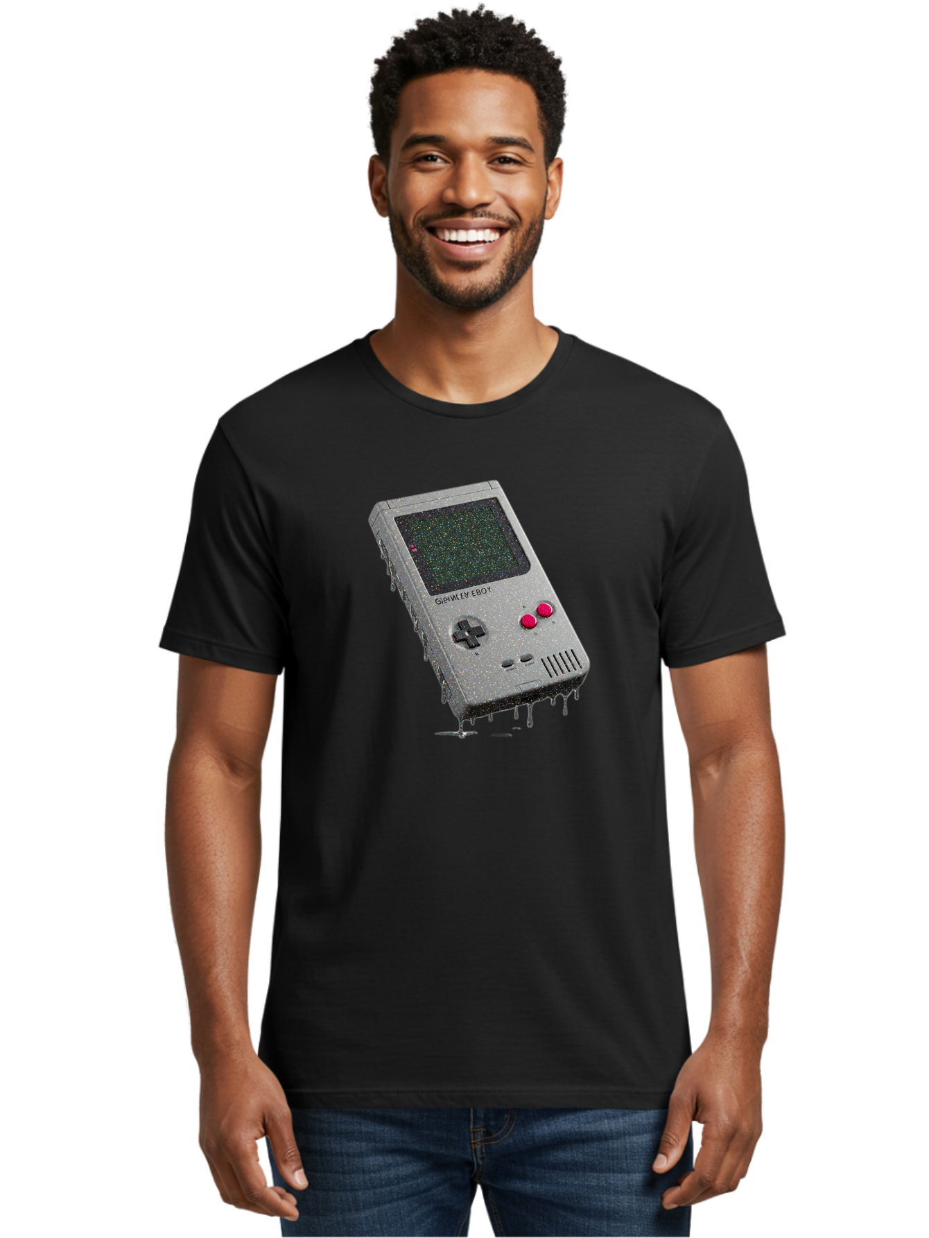 Game-Boy-2 Men'S Graphic Tee, 100% Cotton, Comfortable Casual Summer Wear, Machine Washable, Vintage Camera, Old Camera, Antique Camera, Black Camera, Classic Photography, Photography Equipment, Nostalgic Device, Film Camera, Camera Art Bao454