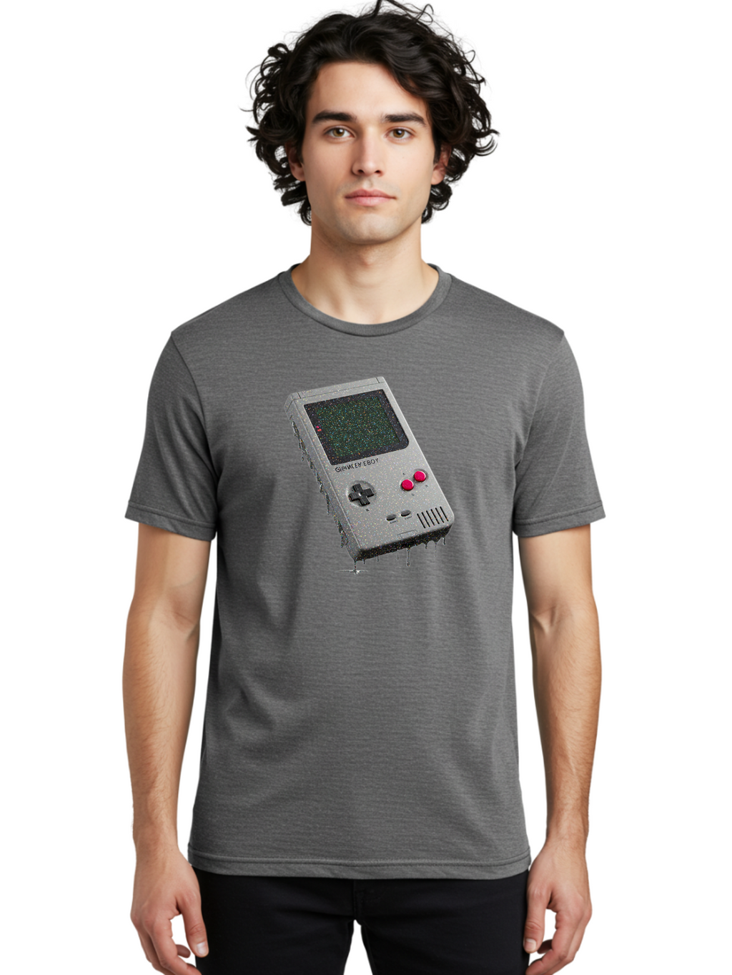 Game-Boy-2 Men'S Graphic Tee, 100% Cotton, Comfortable Casual Summer Wear, Machine Washable, Vintage Camera, Old Camera, Antique Camera, Black Camera, Classic Photography, Photography Equipment, Nostalgic Device, Film Camera, Camera Art Bao454
