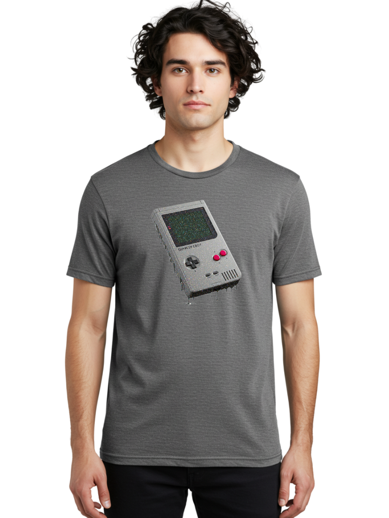Game-Boy-2 Men'S Graphic Tee, 100% Cotton, Comfortable Casual Summer Wear, Machine Washable, Vintage Camera, Old Camera, Antique Camera, Black Camera, Classic Photography, Photography Equipment, Nostalgic Device, Film Camera, Camera Art Bao454