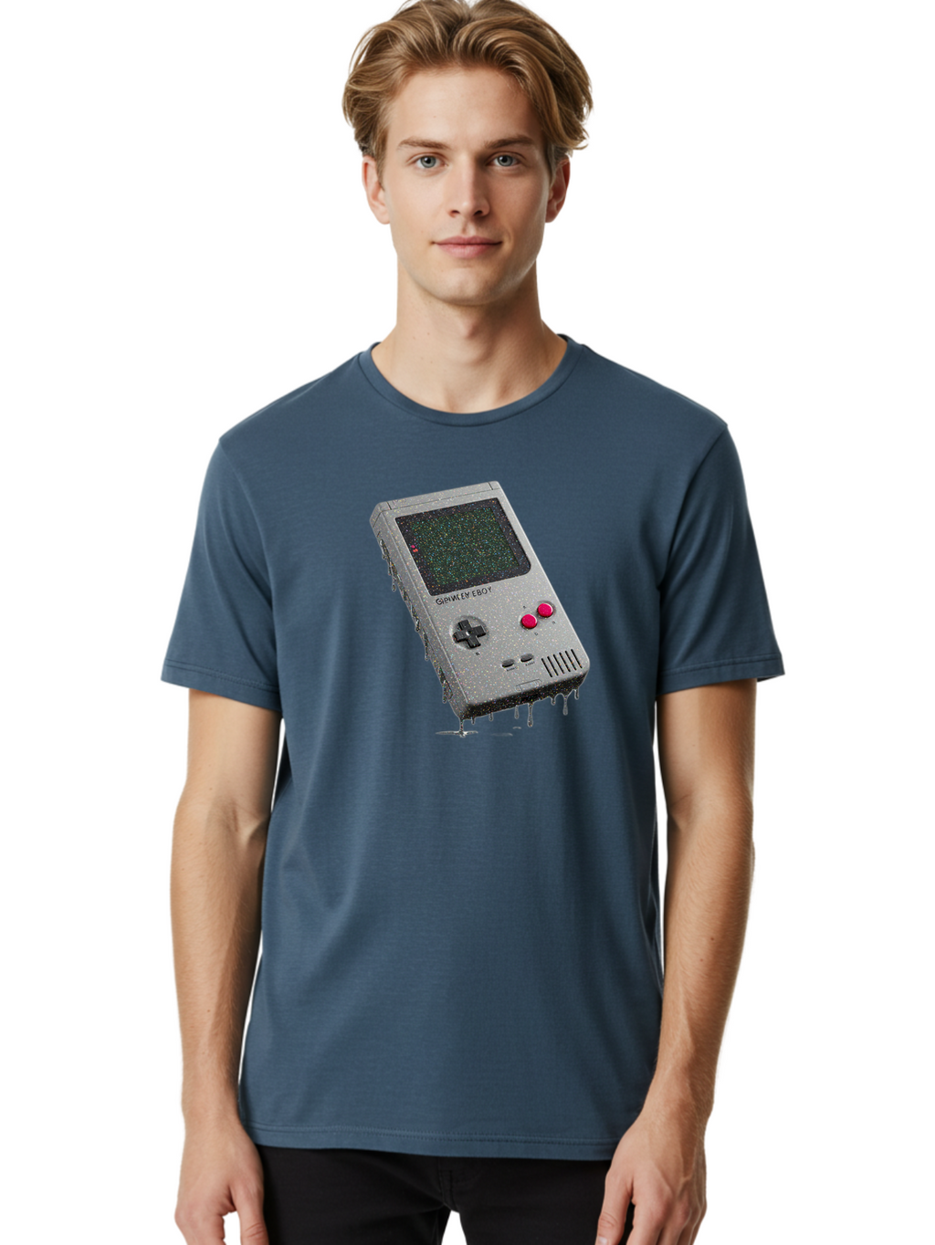 Game-Boy-2 Men'S Graphic Tee, 100% Cotton, Comfortable Casual Summer Wear, Machine Washable, Vintage Camera, Old Camera, Antique Camera, Black Camera, Classic Photography, Photography Equipment, Nostalgic Device, Film Camera, Camera Art Bao454
