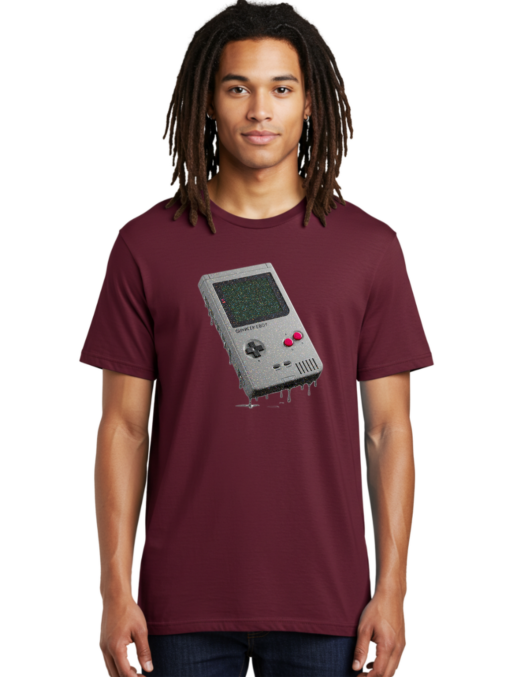 Game-Boy-2 Men'S Graphic Tee, 100% Cotton, Comfortable Casual Summer Wear, Machine Washable, Vintage Camera, Old Camera, Antique Camera, Black Camera, Classic Photography, Photography Equipment, Nostalgic Device, Film Camera, Camera Art Bao454