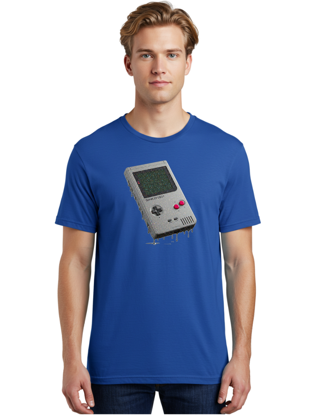 Game-Boy-2 Men'S Graphic Tee, 100% Cotton, Comfortable Casual Summer Wear, Machine Washable, Vintage Camera, Old Camera, Antique Camera, Black Camera, Classic Photography, Photography Equipment, Nostalgic Device, Film Camera, Camera Art Bao454