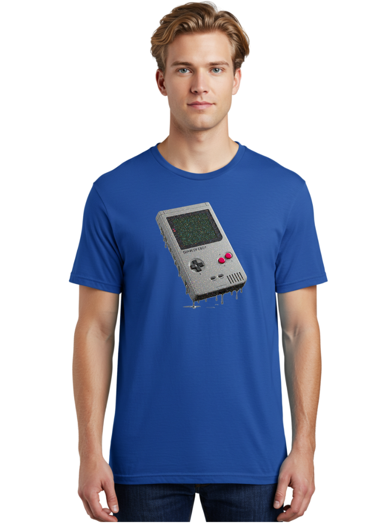 Game-Boy-2 Men'S Graphic Tee, 100% Cotton, Comfortable Casual Summer Wear, Machine Washable, Vintage Camera, Old Camera, Antique Camera, Black Camera, Classic Photography, Photography Equipment, Nostalgic Device, Film Camera, Camera Art Bao454