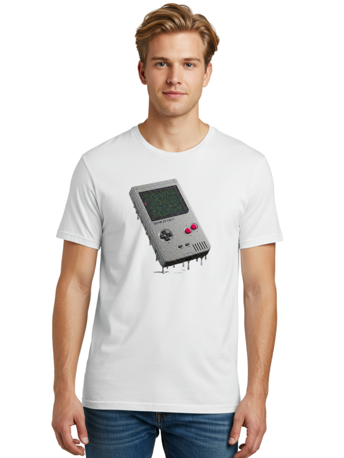 Game-Boy-2 Men'S Graphic Tee, 100% Cotton, Comfortable Casual Summer Wear, Machine Washable, Vintage Camera, Old Camera, Antique Camera, Black Camera, Classic Photography, Photography Equipment, Nostalgic Device, Film Camera, Camera Art Bao454