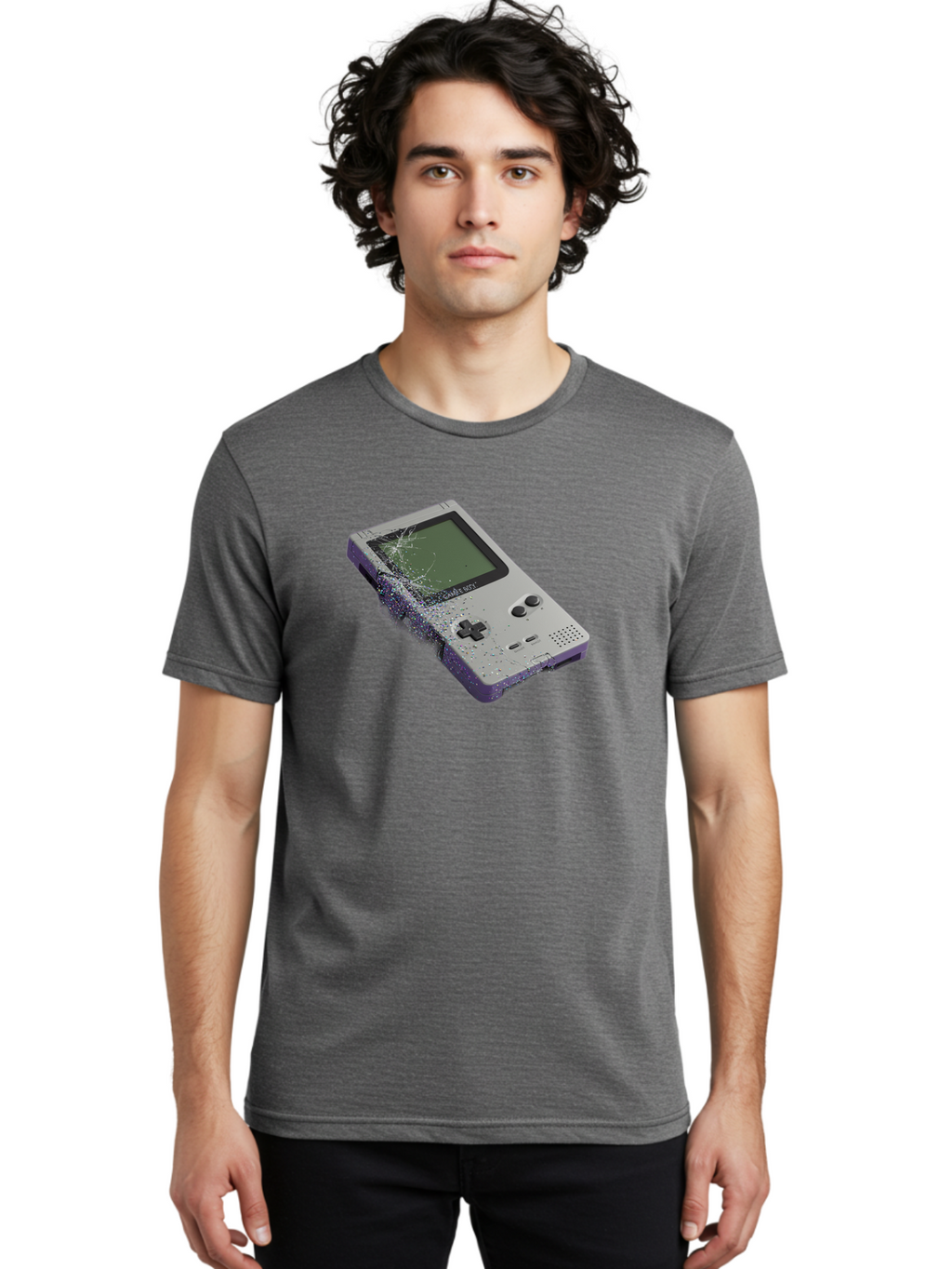 Game-Boy-3 Men'S Graphic Tee, 100% Cotton, Comfortable Casual Summer Wear, Machine Washable, Vintage Camera, Old Camera, Antique Camera, Black Camera, Classic Photography, Photography Equipment, Nostalgic Device, Film Camera, Camera Art Bao455