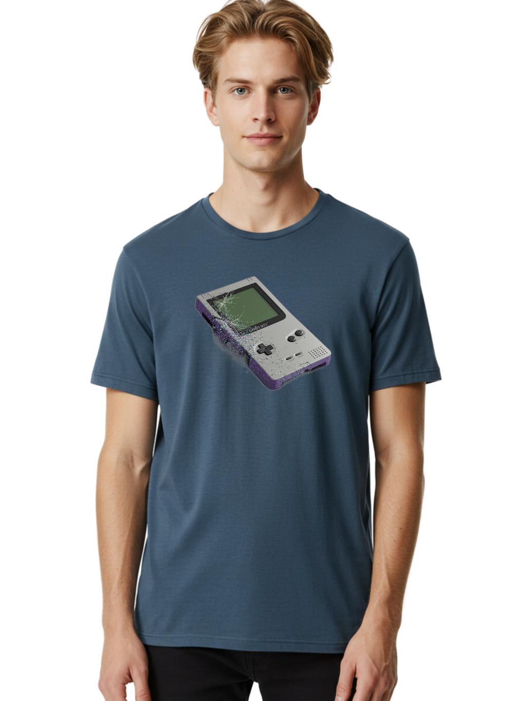 Game-Boy-3 Men'S Graphic Tee, 100% Cotton, Comfortable Casual Summer Wear, Machine Washable, Vintage Camera, Old Camera, Antique Camera, Black Camera, Classic Photography, Photography Equipment, Nostalgic Device, Film Camera, Camera Art Bao455