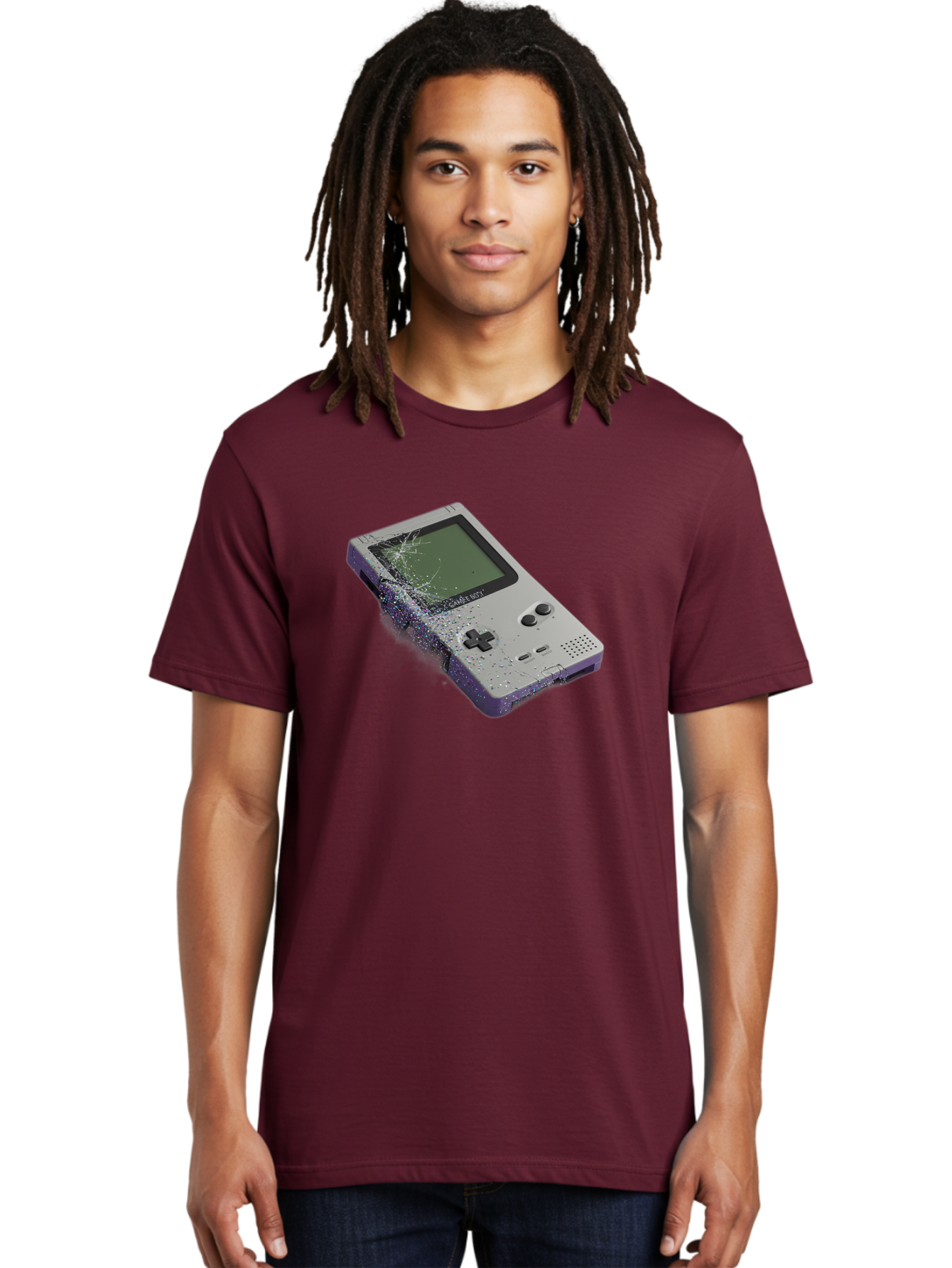 Game-Boy-3 Men'S Graphic Tee, 100% Cotton, Comfortable Casual Summer Wear, Machine Washable, Vintage Camera, Old Camera, Antique Camera, Black Camera, Classic Photography, Photography Equipment, Nostalgic Device, Film Camera, Camera Art Bao455