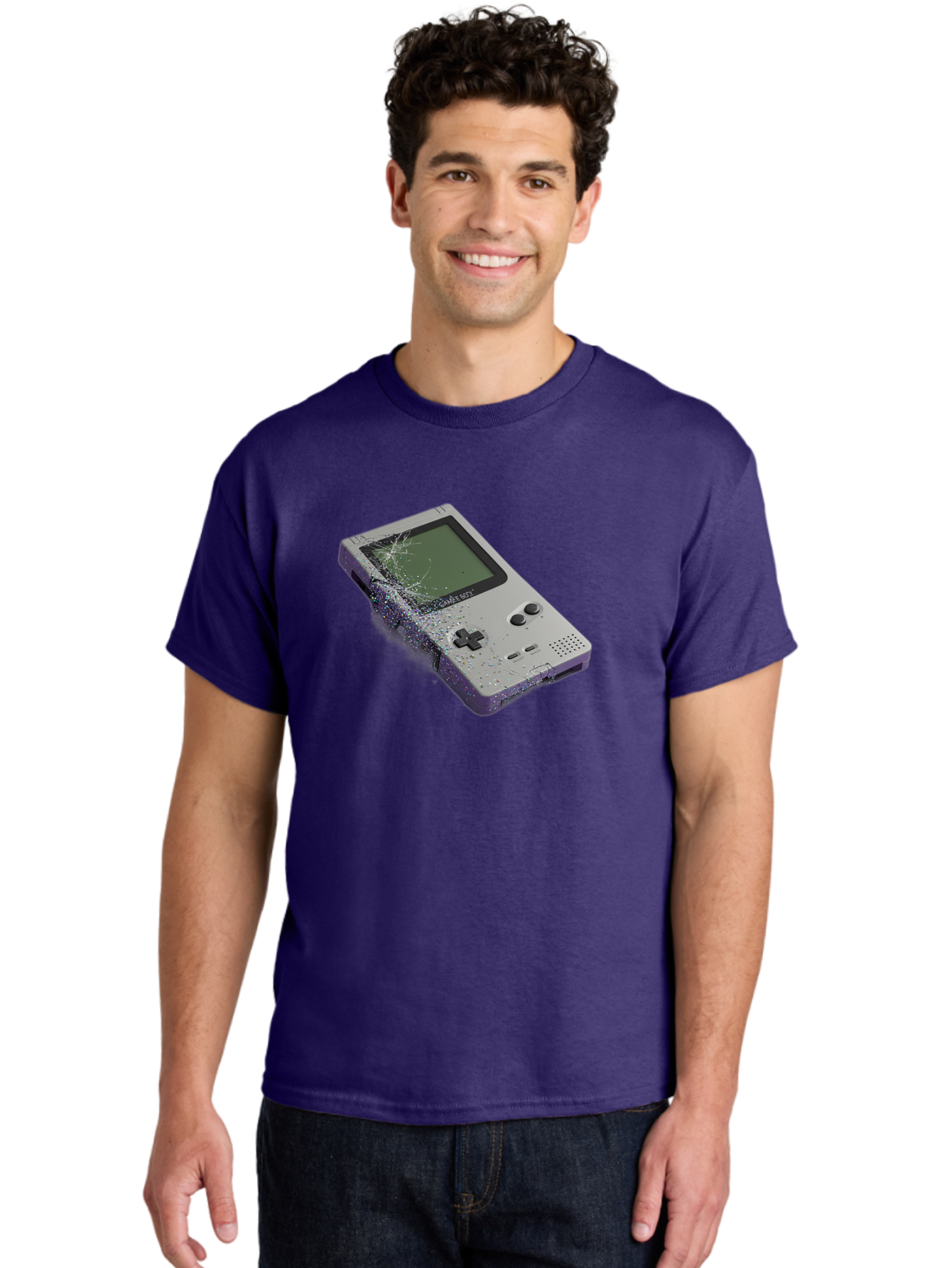 Game-Boy-3 Men'S Graphic Tee, 100% Cotton, Comfortable Casual Summer Wear, Machine Washable, Vintage Camera, Old Camera, Antique Camera, Black Camera, Classic Photography, Photography Equipment, Nostalgic Device, Film Camera, Camera Art Bao455