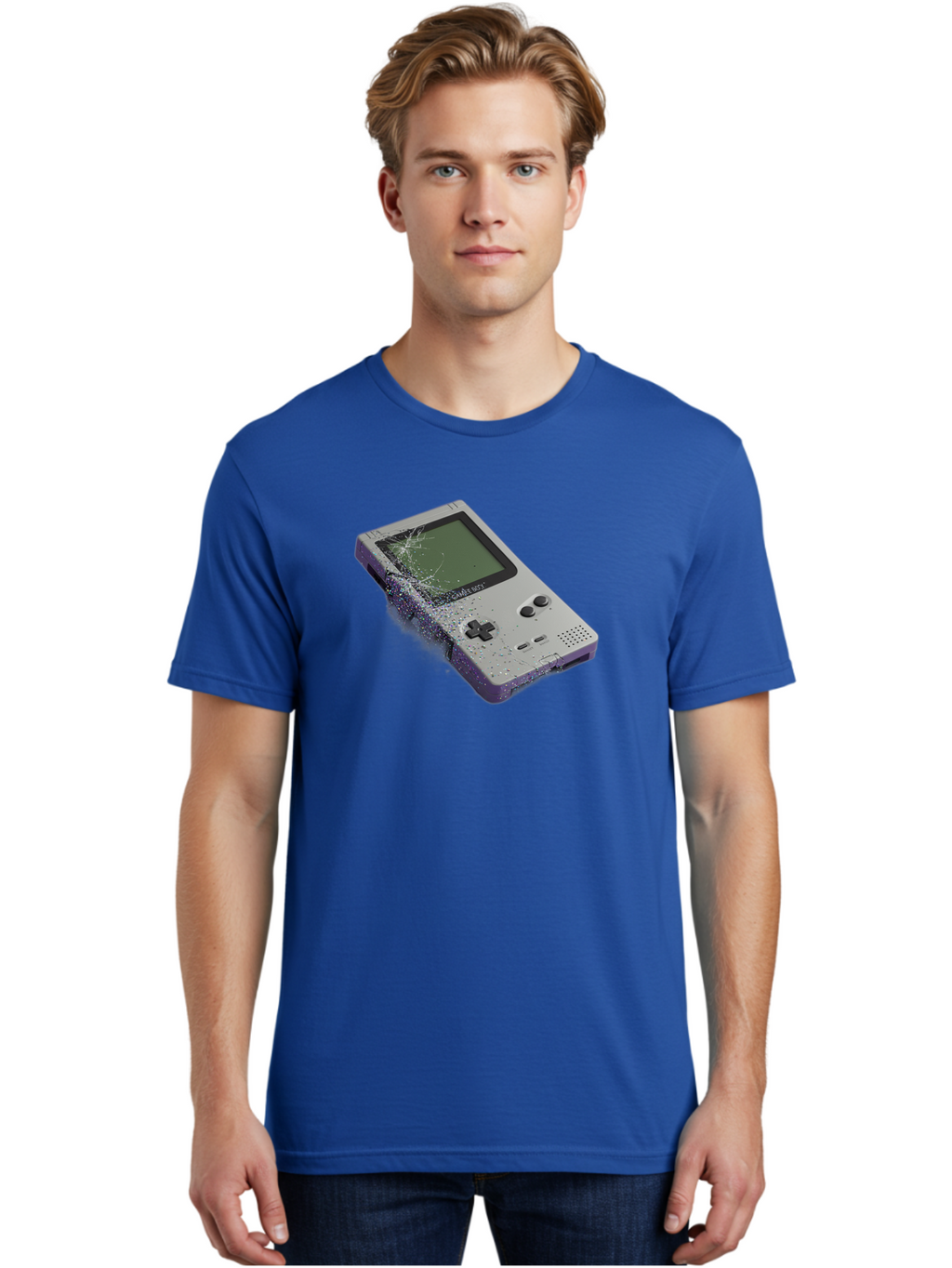 Game-Boy-3 Men'S Graphic Tee, 100% Cotton, Comfortable Casual Summer Wear, Machine Washable, Vintage Camera, Old Camera, Antique Camera, Black Camera, Classic Photography, Photography Equipment, Nostalgic Device, Film Camera, Camera Art Bao455