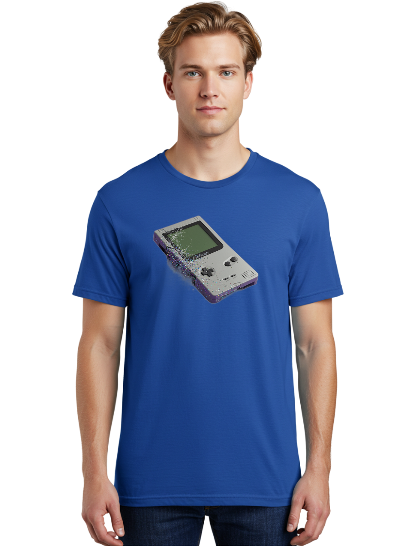 Game-Boy-3 Men'S Graphic Tee, 100% Cotton, Comfortable Casual Summer Wear, Machine Washable, Vintage Camera, Old Camera, Antique Camera, Black Camera, Classic Photography, Photography Equipment, Nostalgic Device, Film Camera, Camera Art Bao455