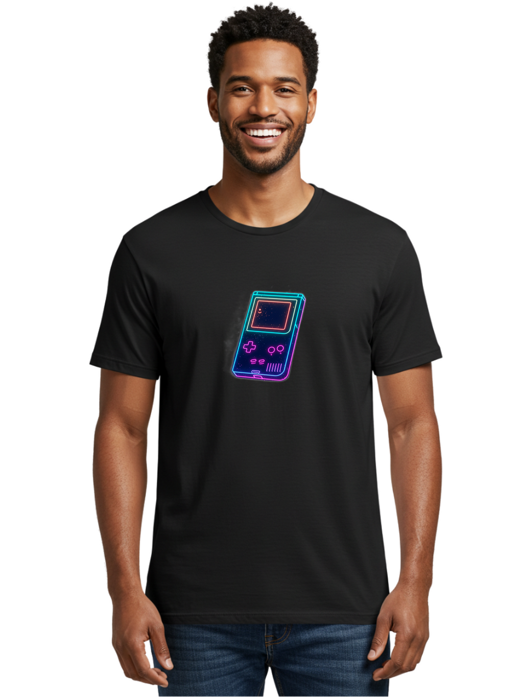 Game-Boy-4 Men'S Graphic Tee, 100% Cotton, Comfortable Casual Summer Wear, Machine Washable, Vintage Camera, Old Camera, Antique Camera, Black Camera, Classic Photography, Photography Equipment, Nostalgic Device, Film Camera, Camera Art Bao456