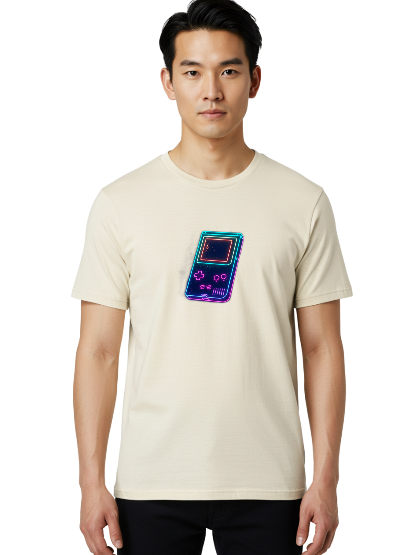 Game-Boy-4 Men'S Graphic Tee, 100% Cotton, Comfortable Casual Summer Wear, Machine Washable, Vintage Camera, Old Camera, Antique Camera, Black Camera, Classic Photography, Photography Equipment, Nostalgic Device, Film Camera, Camera Art Bao456
