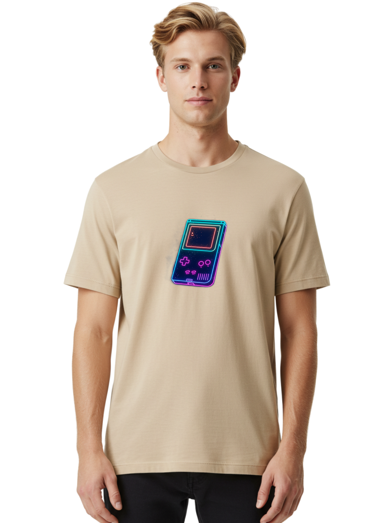 Game-Boy-4 Men'S Graphic Tee, 100% Cotton, Comfortable Casual Summer Wear, Machine Washable, Vintage Camera, Old Camera, Antique Camera, Black Camera, Classic Photography, Photography Equipment, Nostalgic Device, Film Camera, Camera Art Bao456