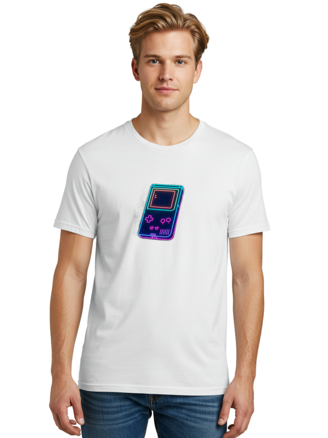 Game-Boy-4 Men'S Graphic Tee, 100% Cotton, Comfortable Casual Summer Wear, Machine Washable, Vintage Camera, Old Camera, Antique Camera, Black Camera, Classic Photography, Photography Equipment, Nostalgic Device, Film Camera, Camera Art Bao456