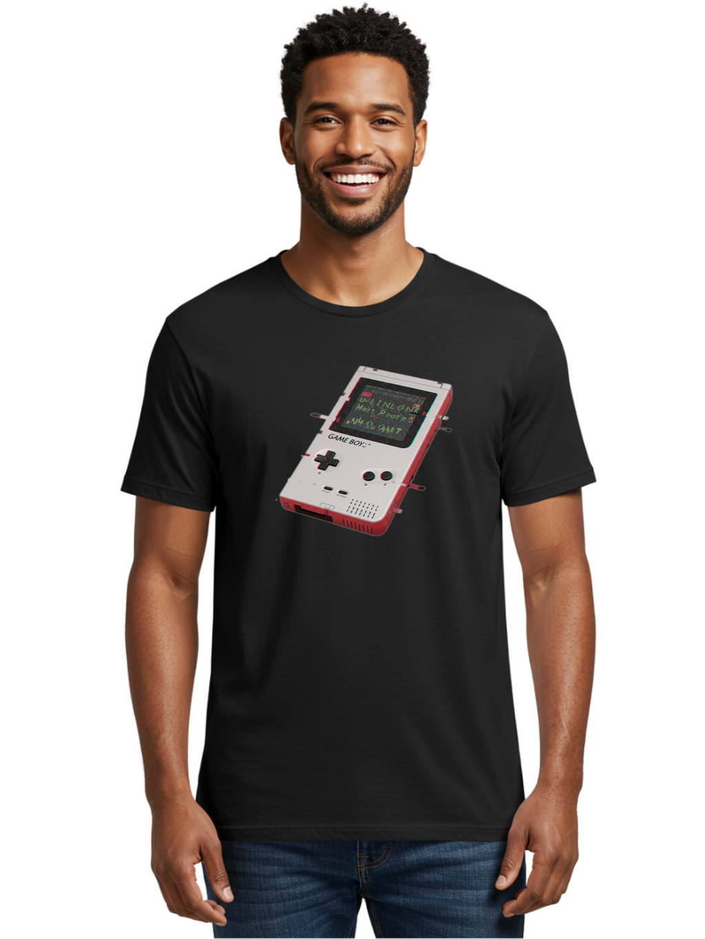 Game-Boy-5 Men'S Graphic Tee, 100% Cotton, Comfortable Casual Summer Wear, Machine Washable, Vintage Camera, Old Camera, Antique Camera, Black Camera, Classic Photography, Photography Equipment, Nostalgic Device, Film Camera, Camera Art Bao457