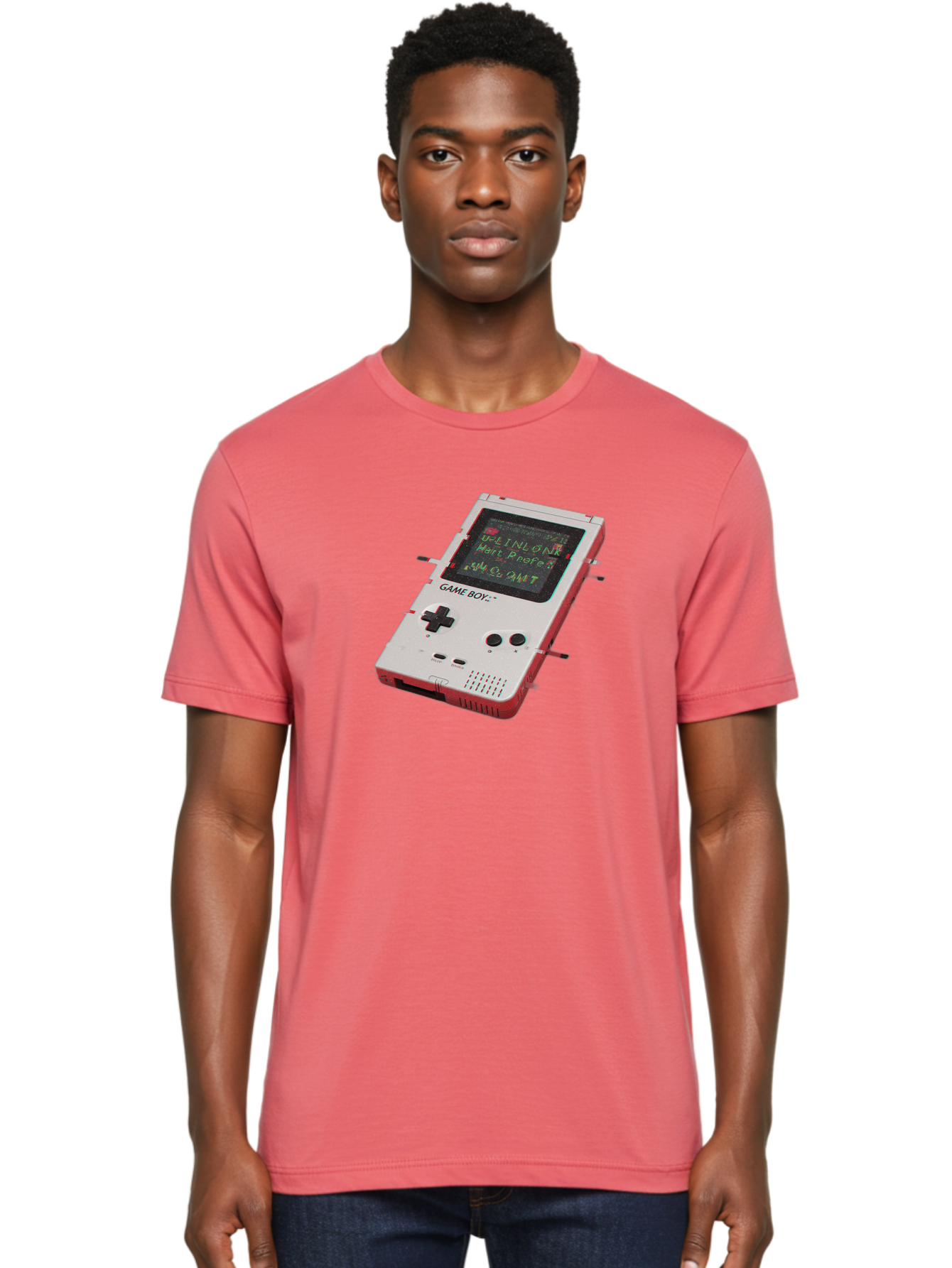 Game-Boy-5 Men'S Graphic Tee, 100% Cotton, Comfortable Casual Summer Wear, Machine Washable, Vintage Camera, Old Camera, Antique Camera, Black Camera, Classic Photography, Photography Equipment, Nostalgic Device, Film Camera, Camera Art Bao457