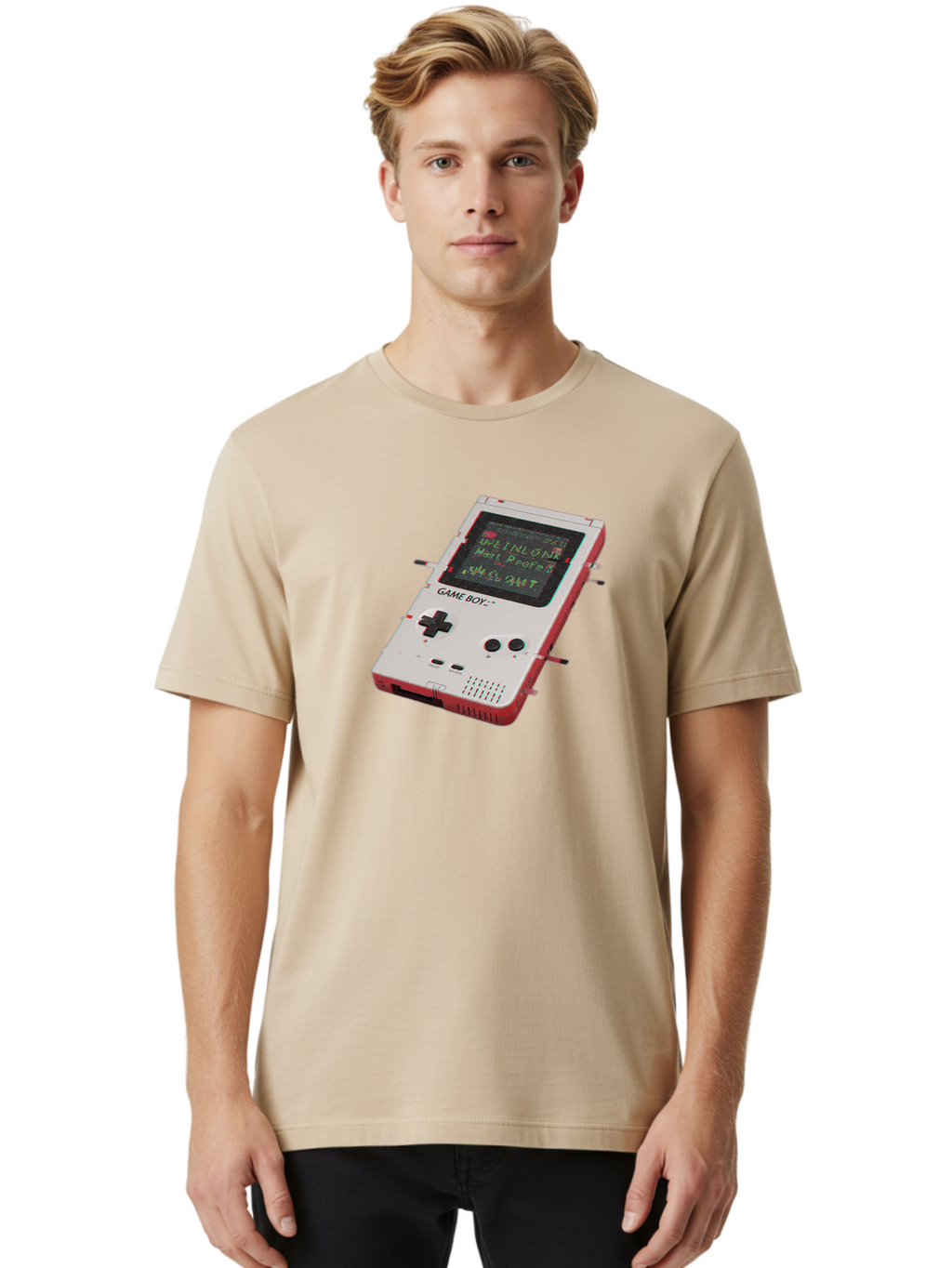 Game-Boy-5 Men'S Graphic Tee, 100% Cotton, Comfortable Casual Summer Wear, Machine Washable, Vintage Camera, Old Camera, Antique Camera, Black Camera, Classic Photography, Photography Equipment, Nostalgic Device, Film Camera, Camera Art Bao457