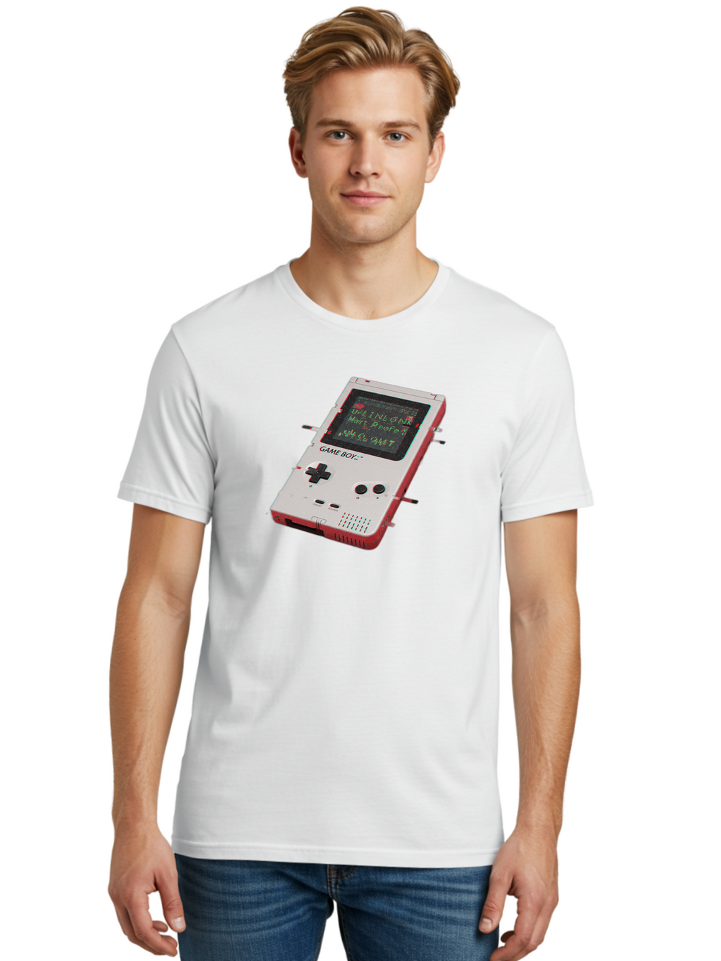 Game-Boy-5 Men'S Graphic Tee, 100% Cotton, Comfortable Casual Summer Wear, Machine Washable, Vintage Camera, Old Camera, Antique Camera, Black Camera, Classic Photography, Photography Equipment, Nostalgic Device, Film Camera, Camera Art Bao457