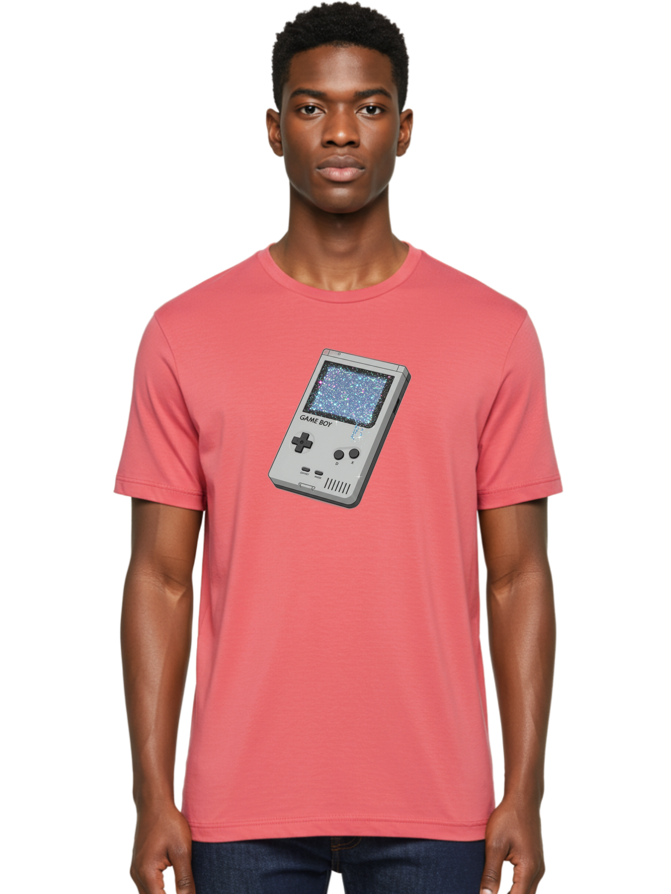 Game-Boy Men'S Graphic Tee, 100% Cotton, Comfortable Casual Summer Wear, Machine Washable, Vintage Camera, Old Camera, Antique Camera, Black Camera, Classic Photography, Photography Equipment, Nostalgic Device, Film Camera, Camera Art Bao458