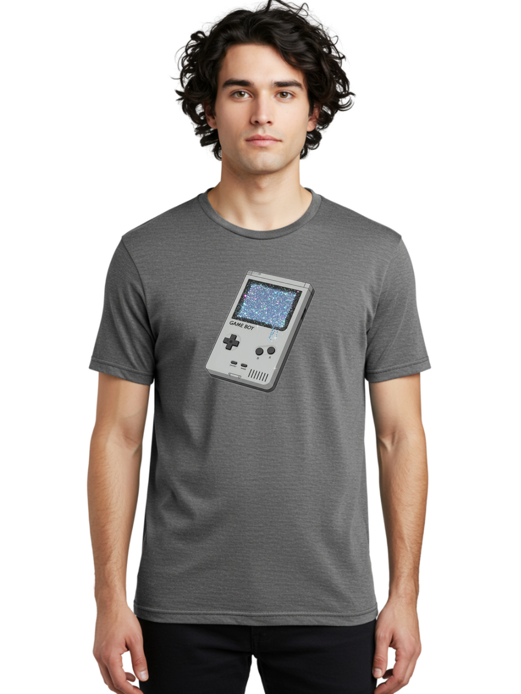 Game-Boy Men'S Graphic Tee, 100% Cotton, Comfortable Casual Summer Wear, Machine Washable, Vintage Camera, Old Camera, Antique Camera, Black Camera, Classic Photography, Photography Equipment, Nostalgic Device, Film Camera, Camera Art Bao458