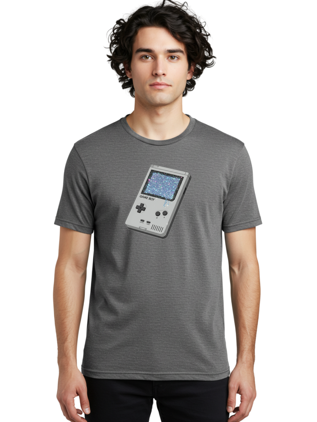 Game-Boy Men'S Graphic Tee, 100% Cotton, Comfortable Casual Summer Wear, Machine Washable, Vintage Camera, Old Camera, Antique Camera, Black Camera, Classic Photography, Photography Equipment, Nostalgic Device, Film Camera, Camera Art Bao458