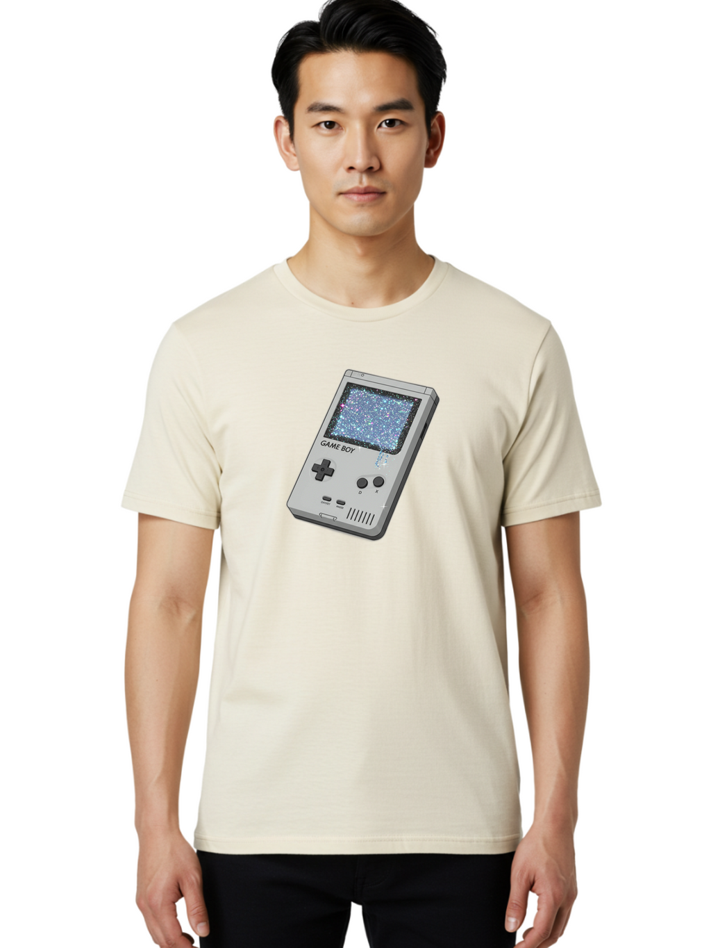 Game-Boy Men'S Graphic Tee, 100% Cotton, Comfortable Casual Summer Wear, Machine Washable, Vintage Camera, Old Camera, Antique Camera, Black Camera, Classic Photography, Photography Equipment, Nostalgic Device, Film Camera, Camera Art Bao458