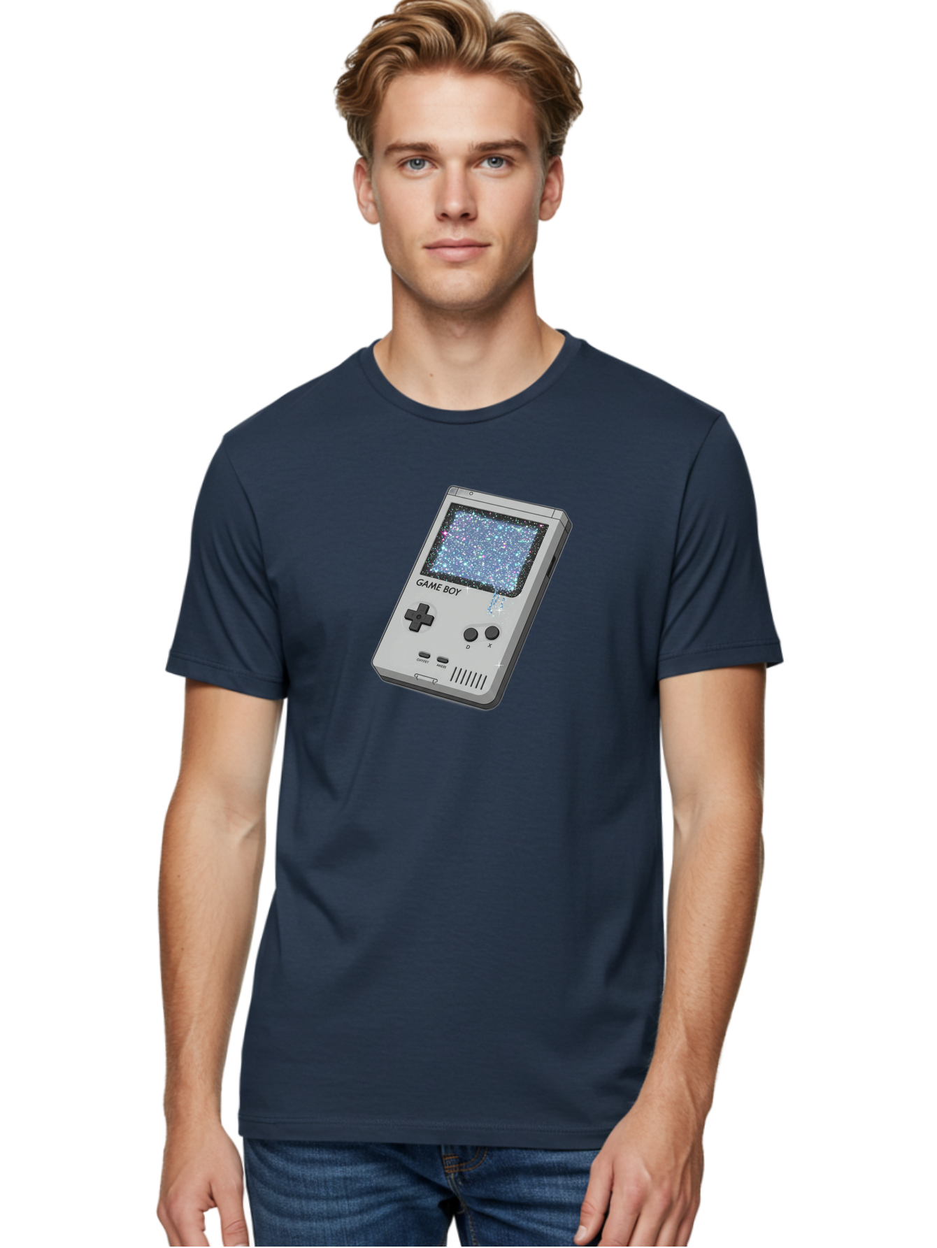 Game-Boy Men'S Graphic Tee, 100% Cotton, Comfortable Casual Summer Wear, Machine Washable, Vintage Camera, Old Camera, Antique Camera, Black Camera, Classic Photography, Photography Equipment, Nostalgic Device, Film Camera, Camera Art Bao458