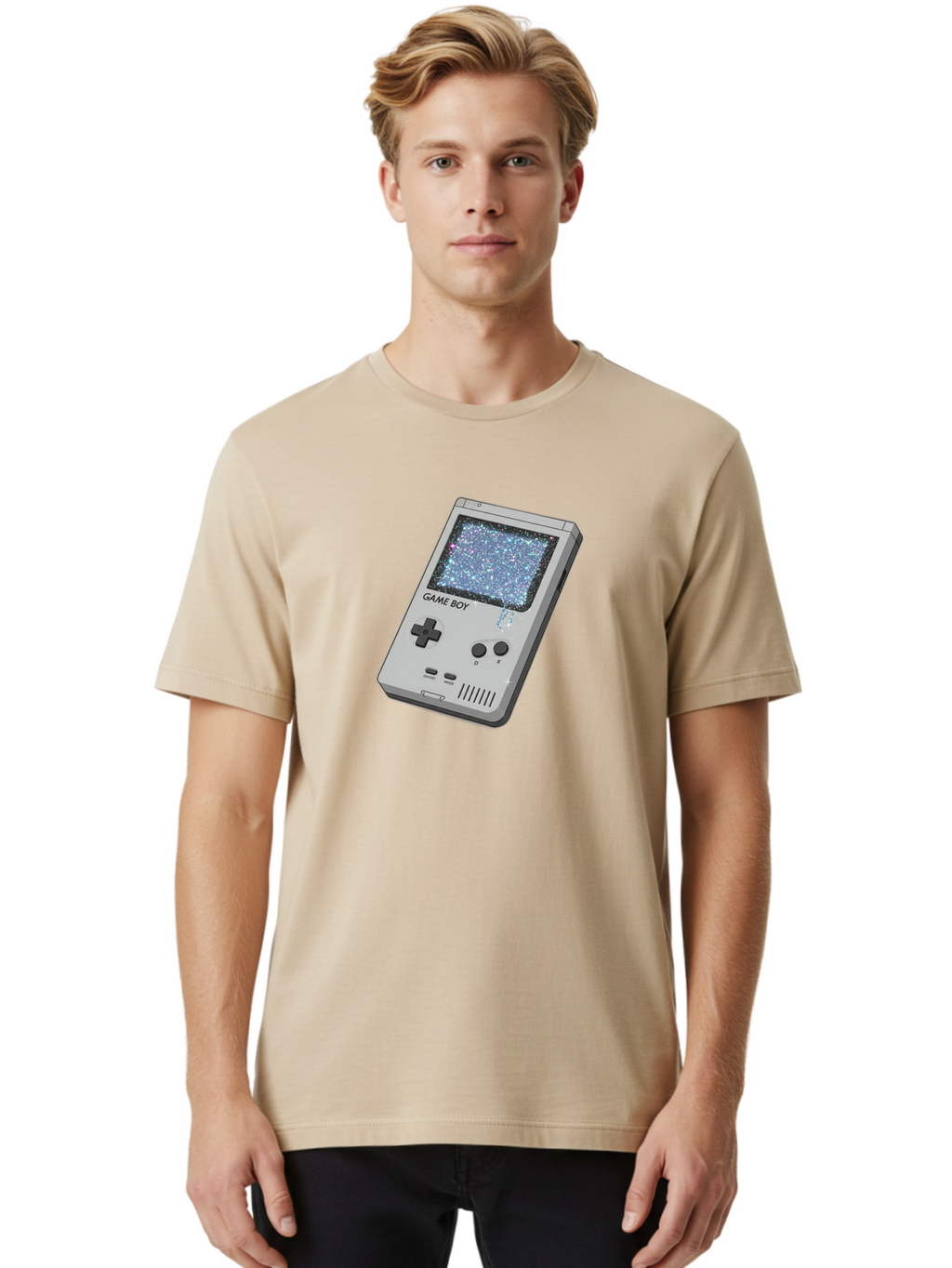 Game-Boy Men'S Graphic Tee, 100% Cotton, Comfortable Casual Summer Wear, Machine Washable, Vintage Camera, Old Camera, Antique Camera, Black Camera, Classic Photography, Photography Equipment, Nostalgic Device, Film Camera, Camera Art Bao458