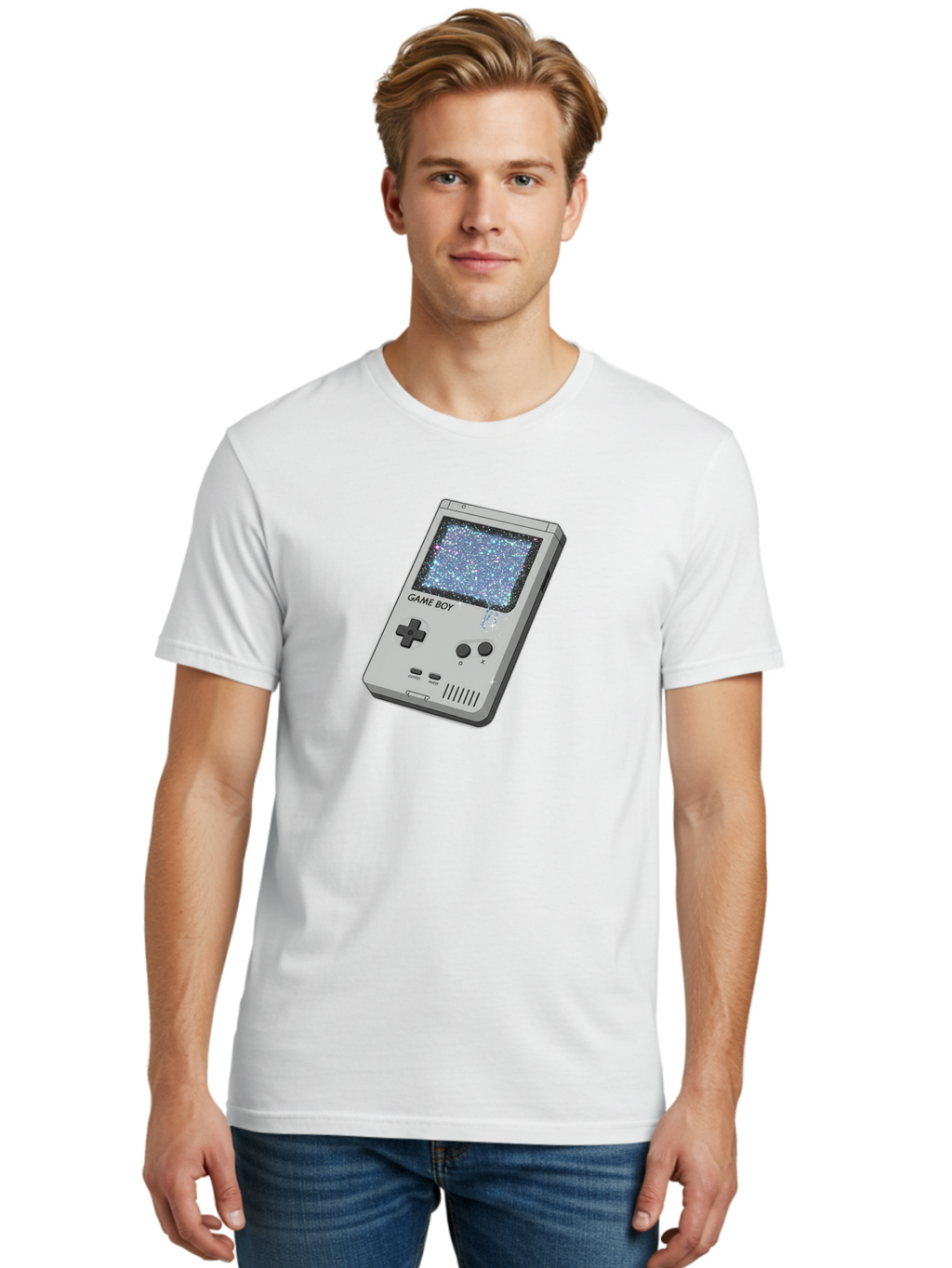 Game-Boy Men'S Graphic Tee, 100% Cotton, Comfortable Casual Summer Wear, Machine Washable, Vintage Camera, Old Camera, Antique Camera, Black Camera, Classic Photography, Photography Equipment, Nostalgic Device, Film Camera, Camera Art Bao458