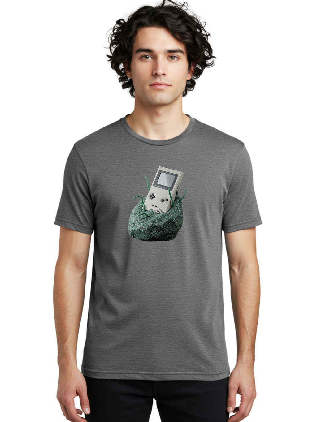 Gameboy-1 Men'S Graphic Tee, 100% Cotton, Comfortable Casual Summer Wear, Machine Washable, Vintage Camera, Old Camera, Antique Camera, Black Camera, Classic Photography, Photography Equipment, Nostalgic Device, Film Camera, Camera Art Bao459