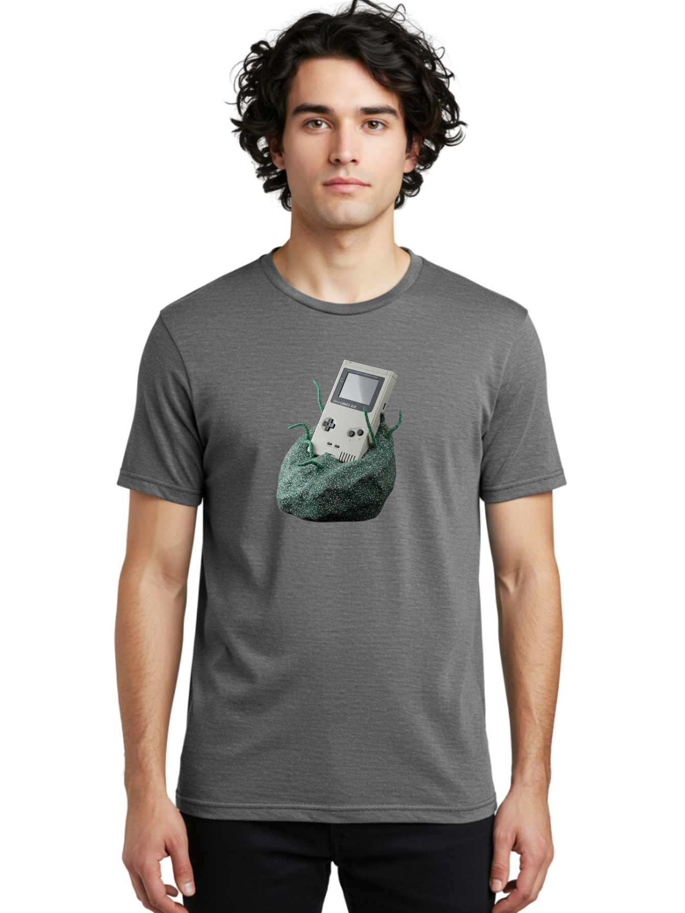 Gameboy-1 Men'S Graphic Tee, 100% Cotton, Comfortable Casual Summer Wear, Machine Washable, Vintage Camera, Old Camera, Antique Camera, Black Camera, Classic Photography, Photography Equipment, Nostalgic Device, Film Camera, Camera Art Bao459