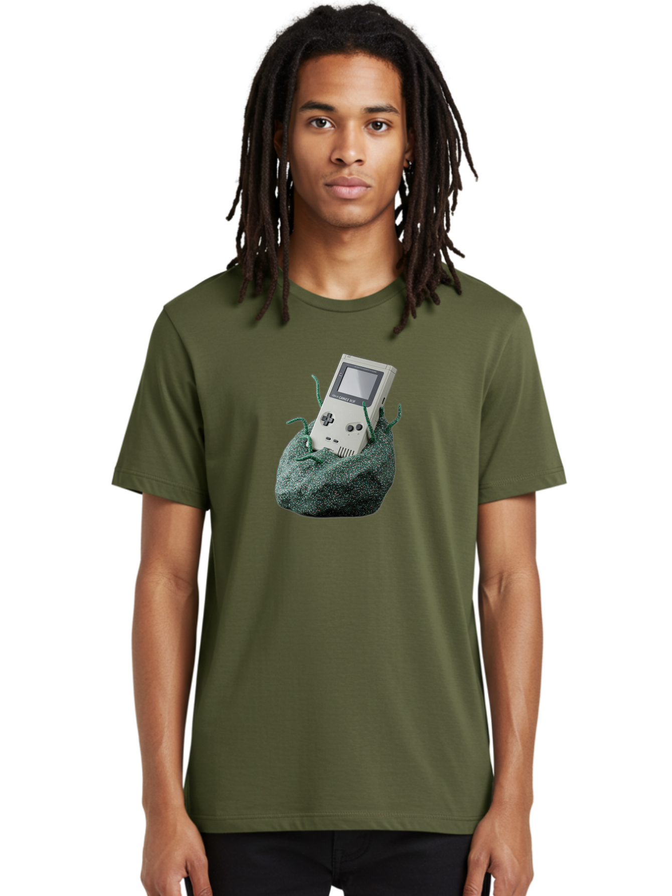 Gameboy-1 Men'S Graphic Tee, 100% Cotton, Comfortable Casual Summer Wear, Machine Washable, Vintage Camera, Old Camera, Antique Camera, Black Camera, Classic Photography, Photography Equipment, Nostalgic Device, Film Camera, Camera Art Bao459