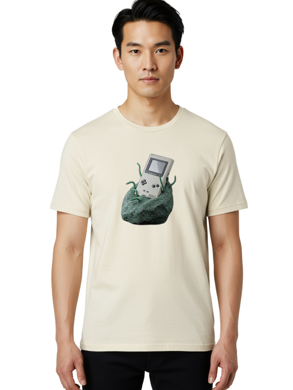 Gameboy-1 Men'S Graphic Tee, 100% Cotton, Comfortable Casual Summer Wear, Machine Washable, Vintage Camera, Old Camera, Antique Camera, Black Camera, Classic Photography, Photography Equipment, Nostalgic Device, Film Camera, Camera Art Bao459