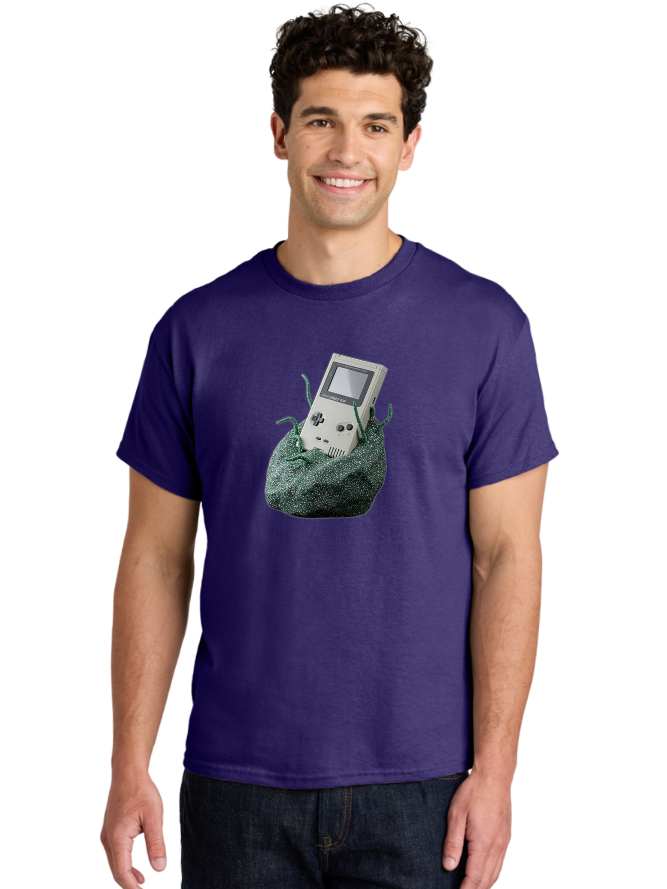 Gameboy-1 Men'S Graphic Tee, 100% Cotton, Comfortable Casual Summer Wear, Machine Washable, Vintage Camera, Old Camera, Antique Camera, Black Camera, Classic Photography, Photography Equipment, Nostalgic Device, Film Camera, Camera Art Bao459