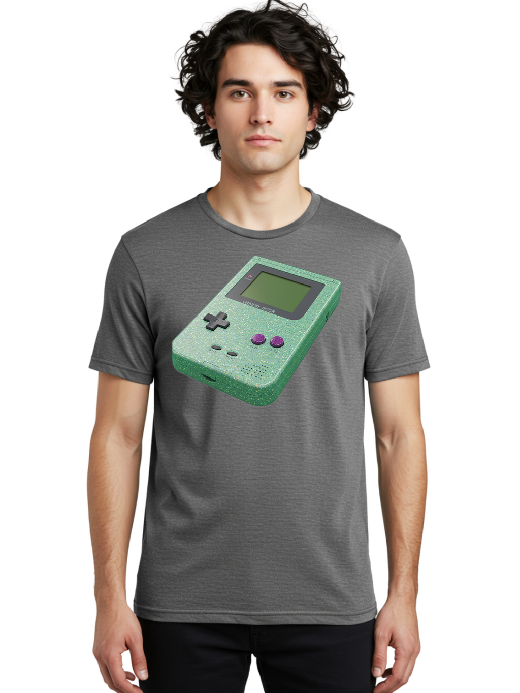 Gameboy-Boy Men'S Graphic Tee, 100% Cotton, Comfortable Casual Summer Wear, Machine Washable, Vintage Camera, Old Camera, Antique Camera, Black Camera, Classic Photography, Photography Equipment, Nostalgic Device, Film Camera, Camera Art Bao460