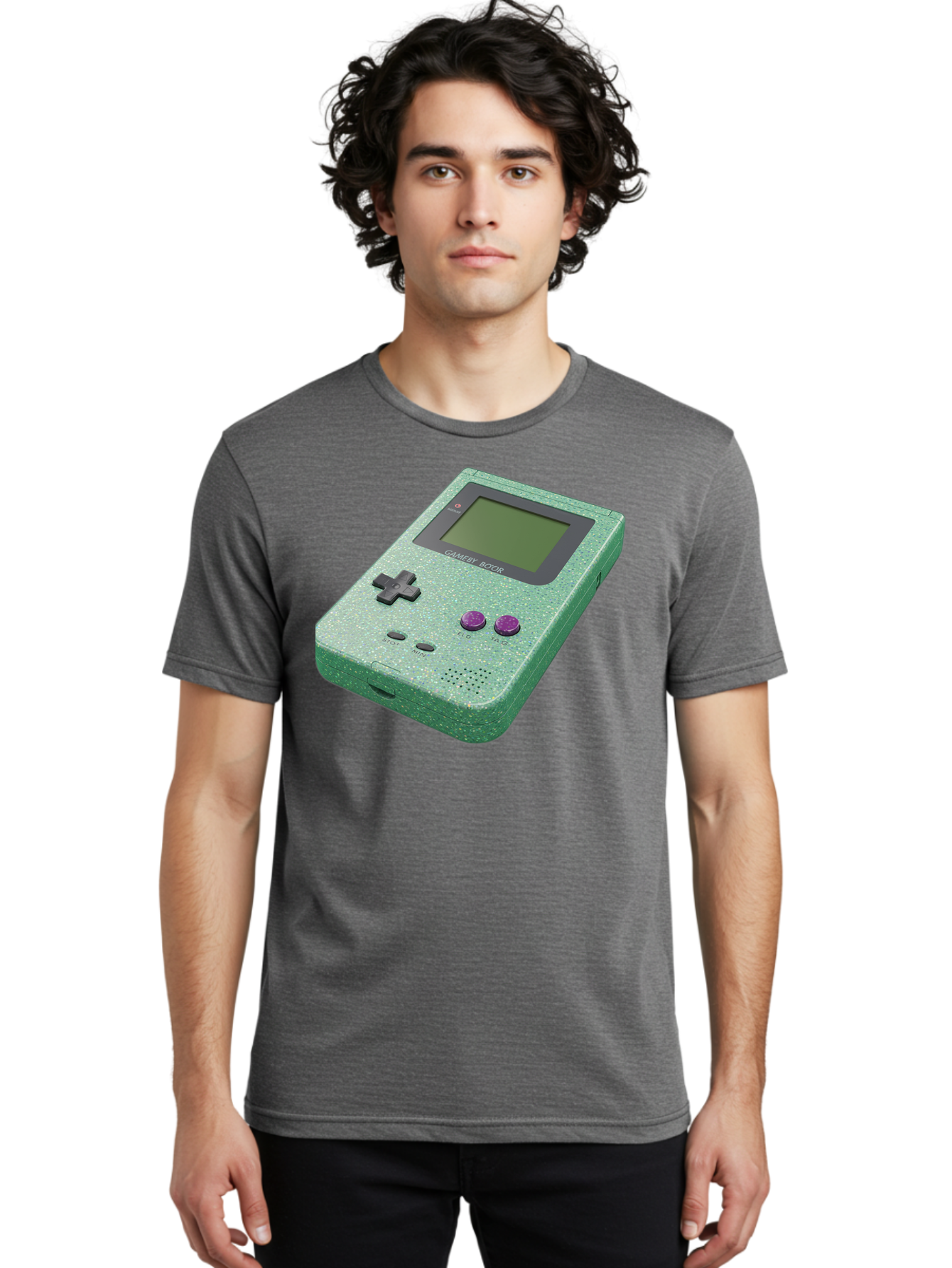 Gameboy-Boy Men'S Graphic Tee, 100% Cotton, Comfortable Casual Summer Wear, Machine Washable, Vintage Camera, Old Camera, Antique Camera, Black Camera, Classic Photography, Photography Equipment, Nostalgic Device, Film Camera, Camera Art Bao460
