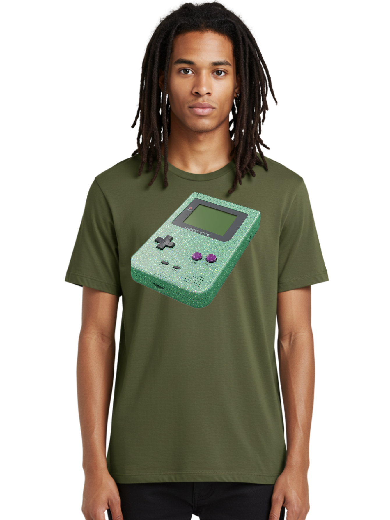Gameboy-Boy Men'S Graphic Tee, 100% Cotton, Comfortable Casual Summer Wear, Machine Washable, Vintage Camera, Old Camera, Antique Camera, Black Camera, Classic Photography, Photography Equipment, Nostalgic Device, Film Camera, Camera Art Bao460