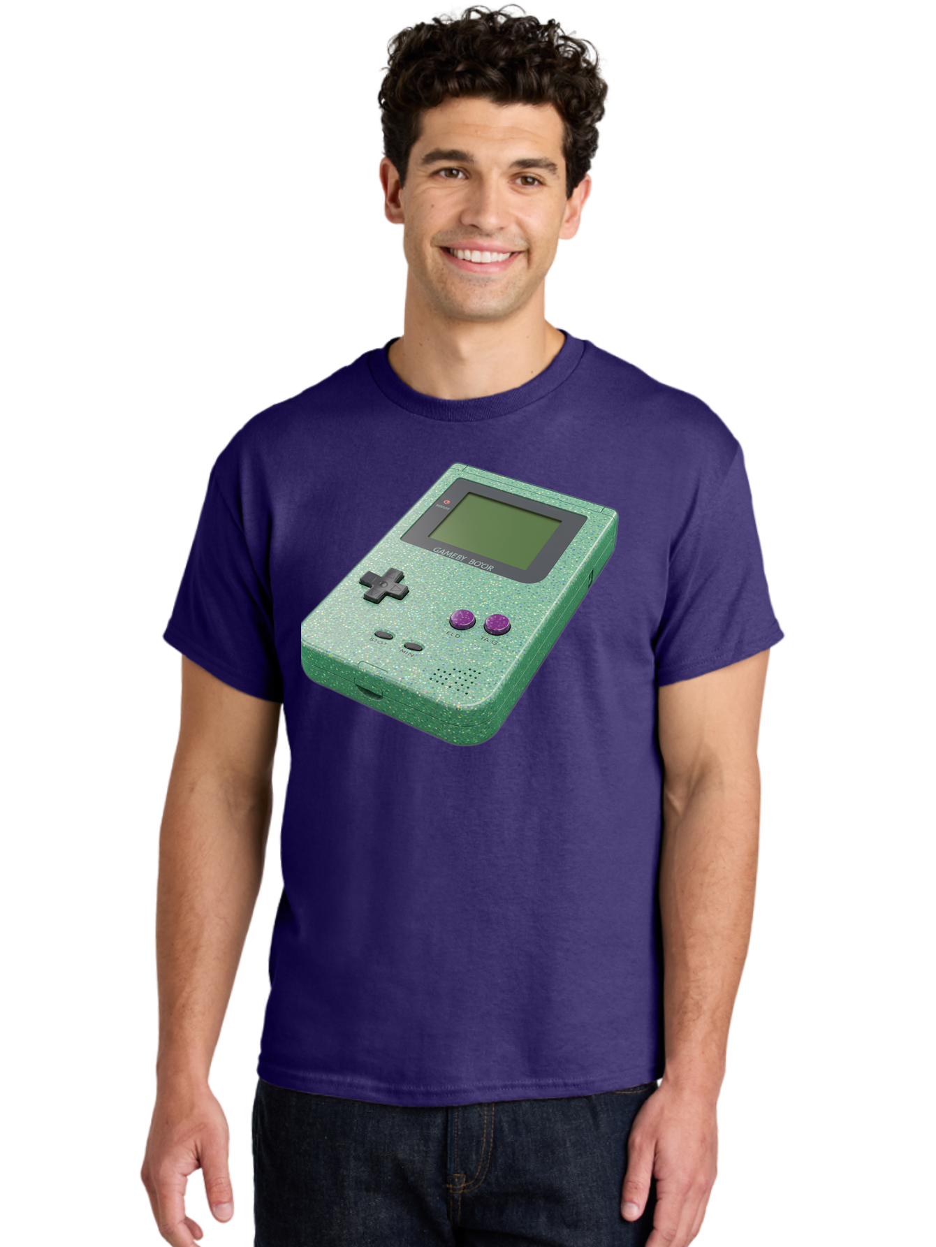 Gameboy-Boy Men'S Graphic Tee, 100% Cotton, Comfortable Casual Summer Wear, Machine Washable, Vintage Camera, Old Camera, Antique Camera, Black Camera, Classic Photography, Photography Equipment, Nostalgic Device, Film Camera, Camera Art Bao460