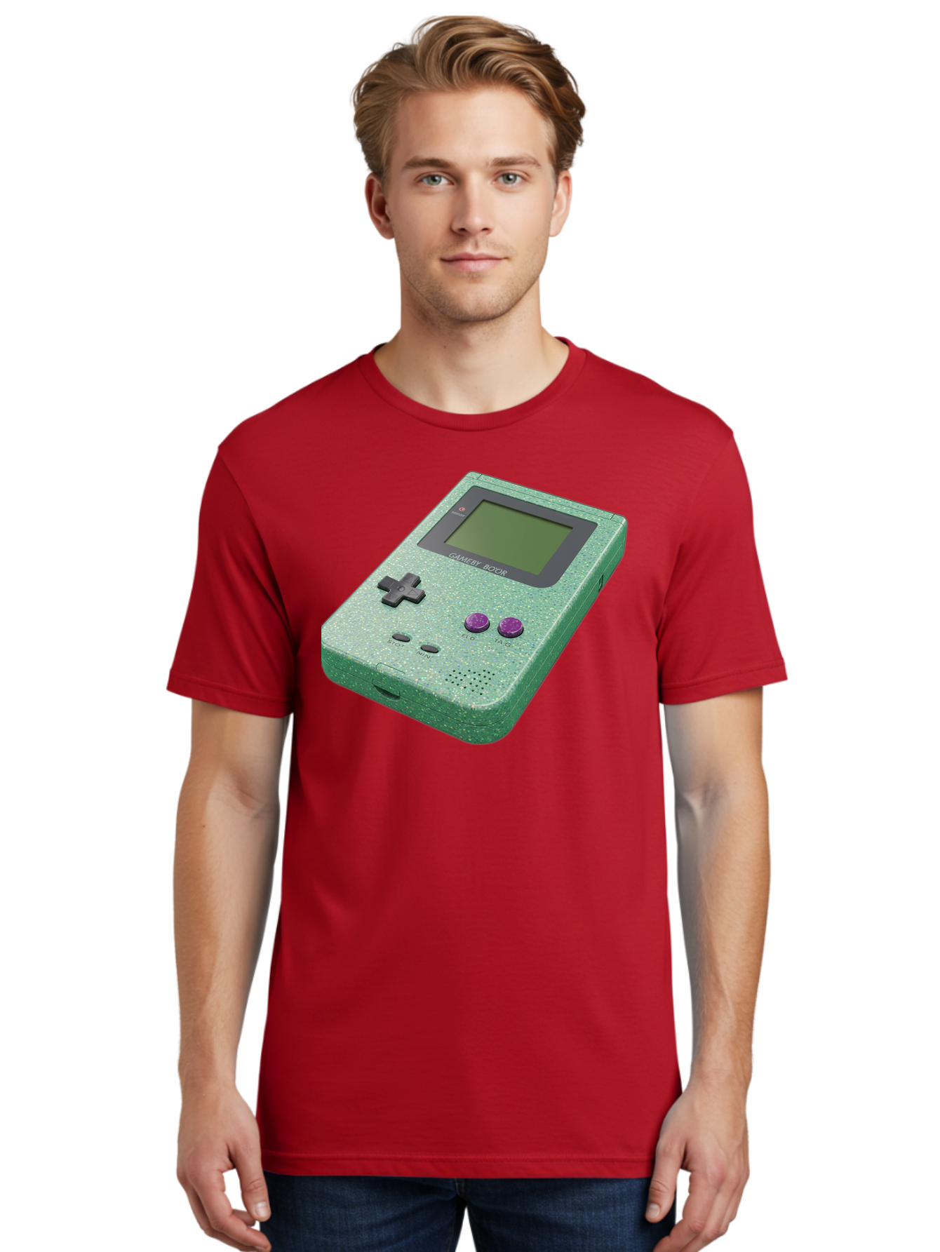 Gameboy-Boy Men'S Graphic Tee, 100% Cotton, Comfortable Casual Summer Wear, Machine Washable, Vintage Camera, Old Camera, Antique Camera, Black Camera, Classic Photography, Photography Equipment, Nostalgic Device, Film Camera, Camera Art Bao460