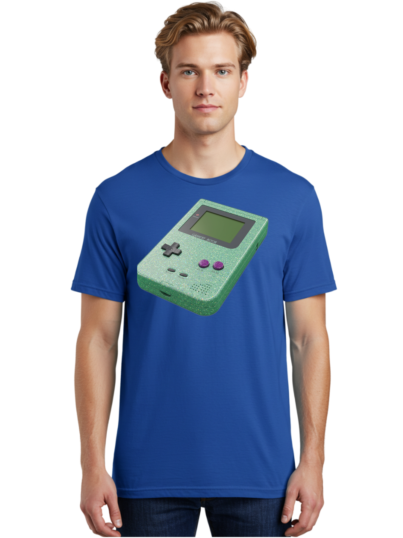 Gameboy-Boy Men'S Graphic Tee, 100% Cotton, Comfortable Casual Summer Wear, Machine Washable, Vintage Camera, Old Camera, Antique Camera, Black Camera, Classic Photography, Photography Equipment, Nostalgic Device, Film Camera, Camera Art Bao460