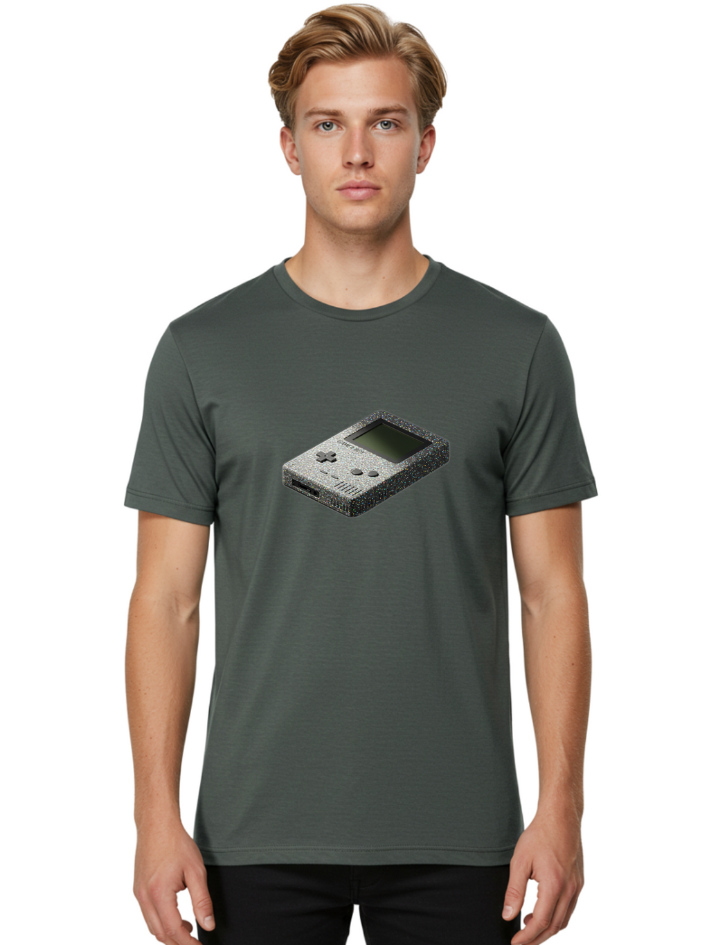 Gameboy Men'S Graphic Tee, 100% Cotton, Comfortable Casual Summer Wear, Machine Washable, Vintage Camera, Old Camera, Antique Camera, Black Camera, Classic Photography, Photography Equipment, Nostalgic Device, Film Camera, Camera Art Bao461