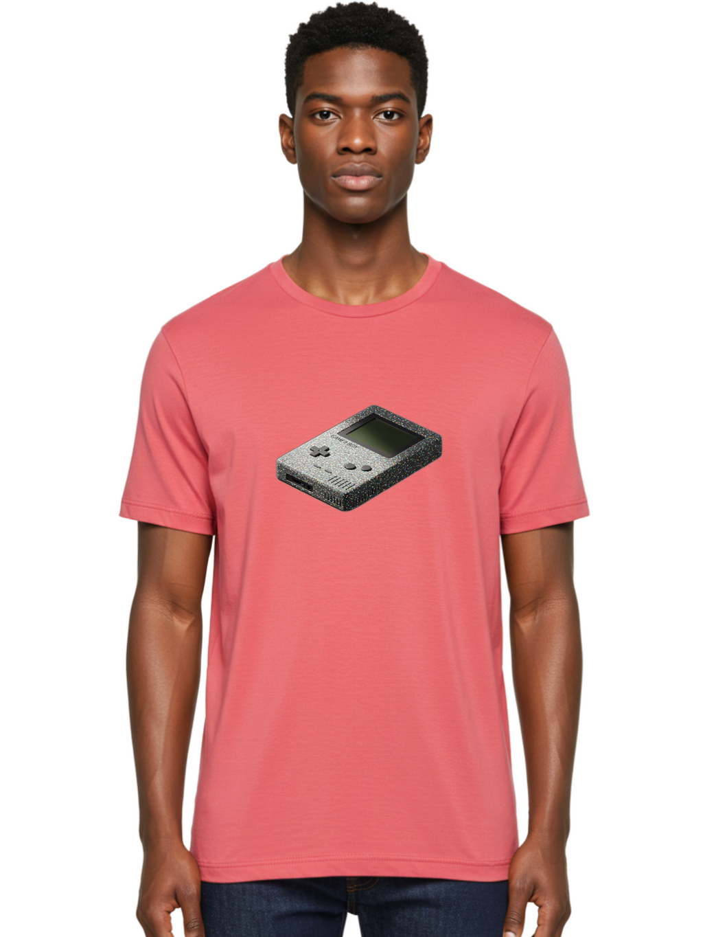Gameboy Men'S Graphic Tee, 100% Cotton, Comfortable Casual Summer Wear, Machine Washable, Vintage Camera, Old Camera, Antique Camera, Black Camera, Classic Photography, Photography Equipment, Nostalgic Device, Film Camera, Camera Art Bao461