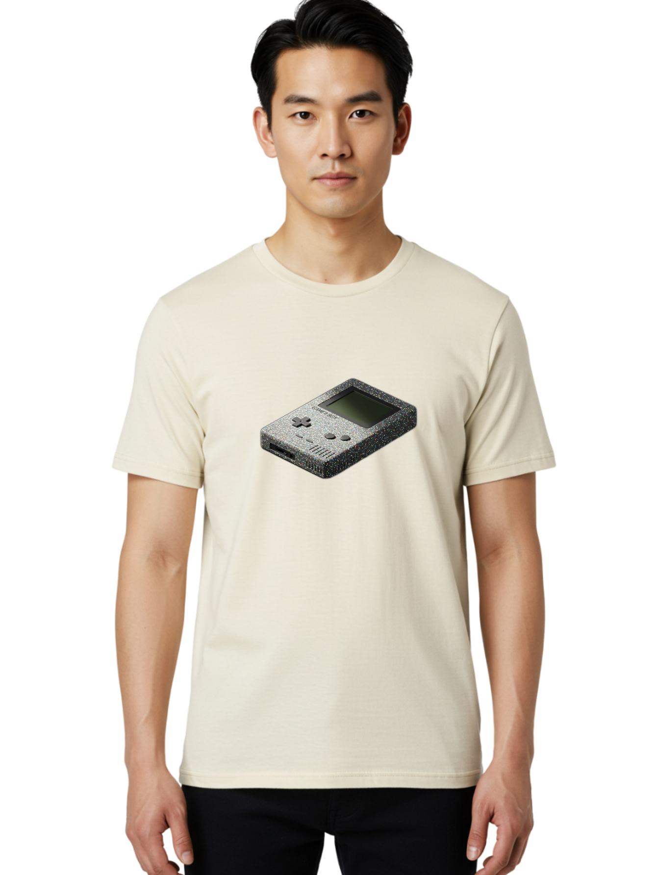 Gameboy Men'S Graphic Tee, 100% Cotton, Comfortable Casual Summer Wear, Machine Washable, Vintage Camera, Old Camera, Antique Camera, Black Camera, Classic Photography, Photography Equipment, Nostalgic Device, Film Camera, Camera Art Bao461