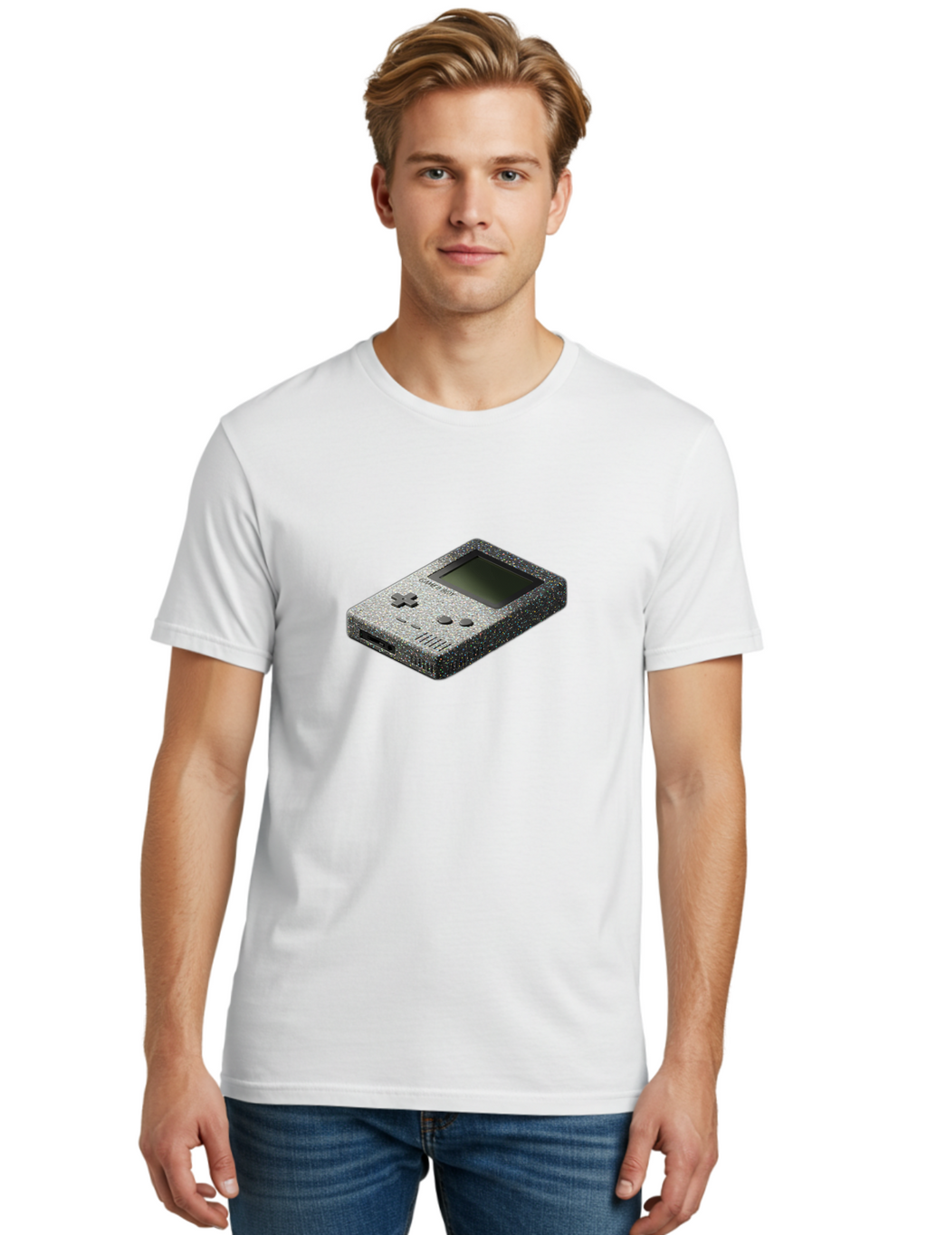 Gameboy Men'S Graphic Tee, 100% Cotton, Comfortable Casual Summer Wear, Machine Washable, Vintage Camera, Old Camera, Antique Camera, Black Camera, Classic Photography, Photography Equipment, Nostalgic Device, Film Camera, Camera Art Bao461