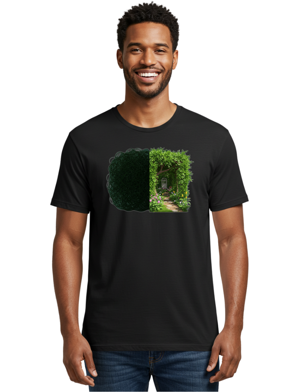Garden-Pathway Men'S Graphic Tee, 100% Cotton, Comfortable Casual Summer Wear, Machine Washable, Vintage Camera, Old Camera, Antique Camera, Black Camera, Classic Photography, Photography Equipment, Nostalgic Device, Film Camera, Camera Art Bao467