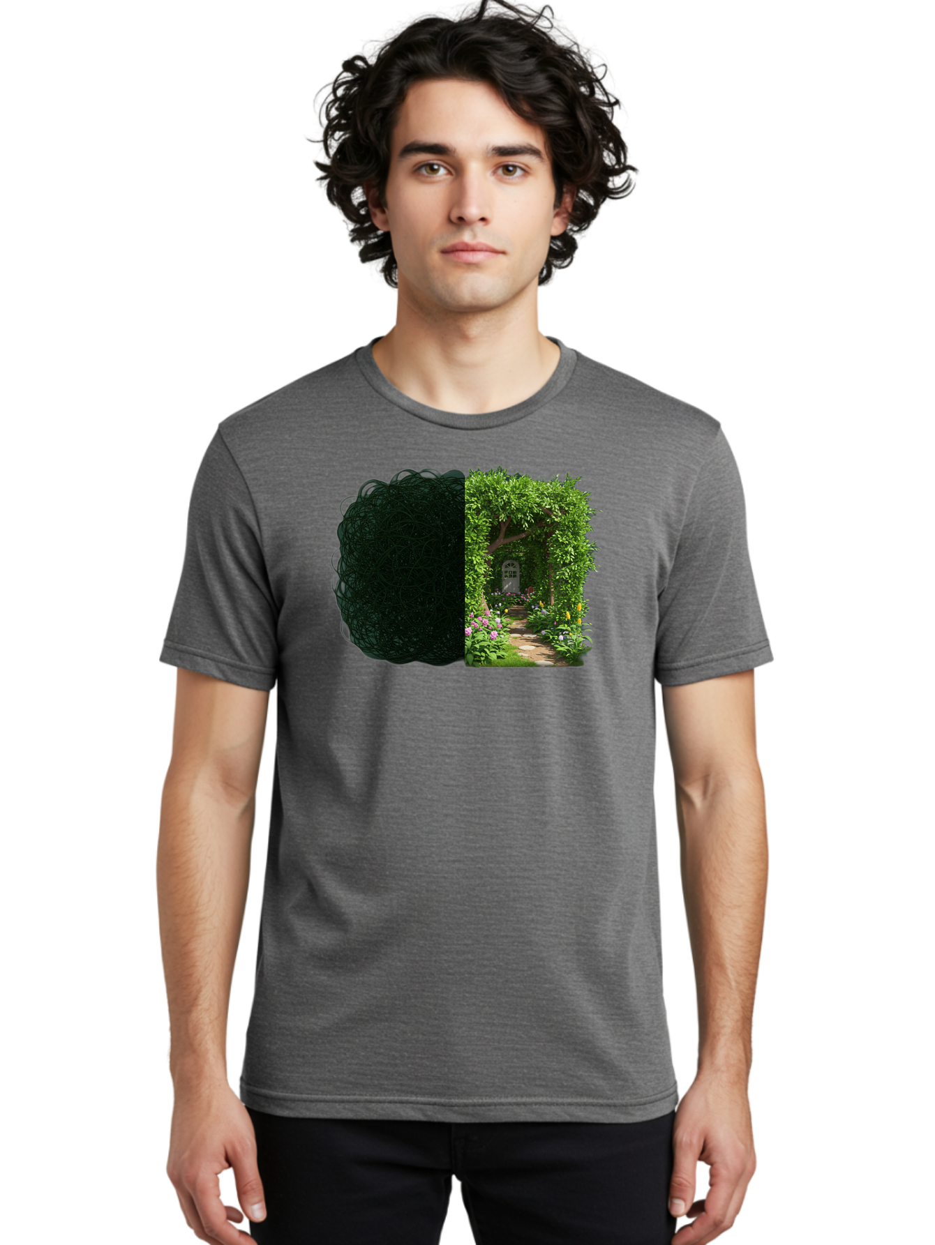 Garden-Pathway Men'S Graphic Tee, 100% Cotton, Comfortable Casual Summer Wear, Machine Washable, Vintage Camera, Old Camera, Antique Camera, Black Camera, Classic Photography, Photography Equipment, Nostalgic Device, Film Camera, Camera Art Bao467