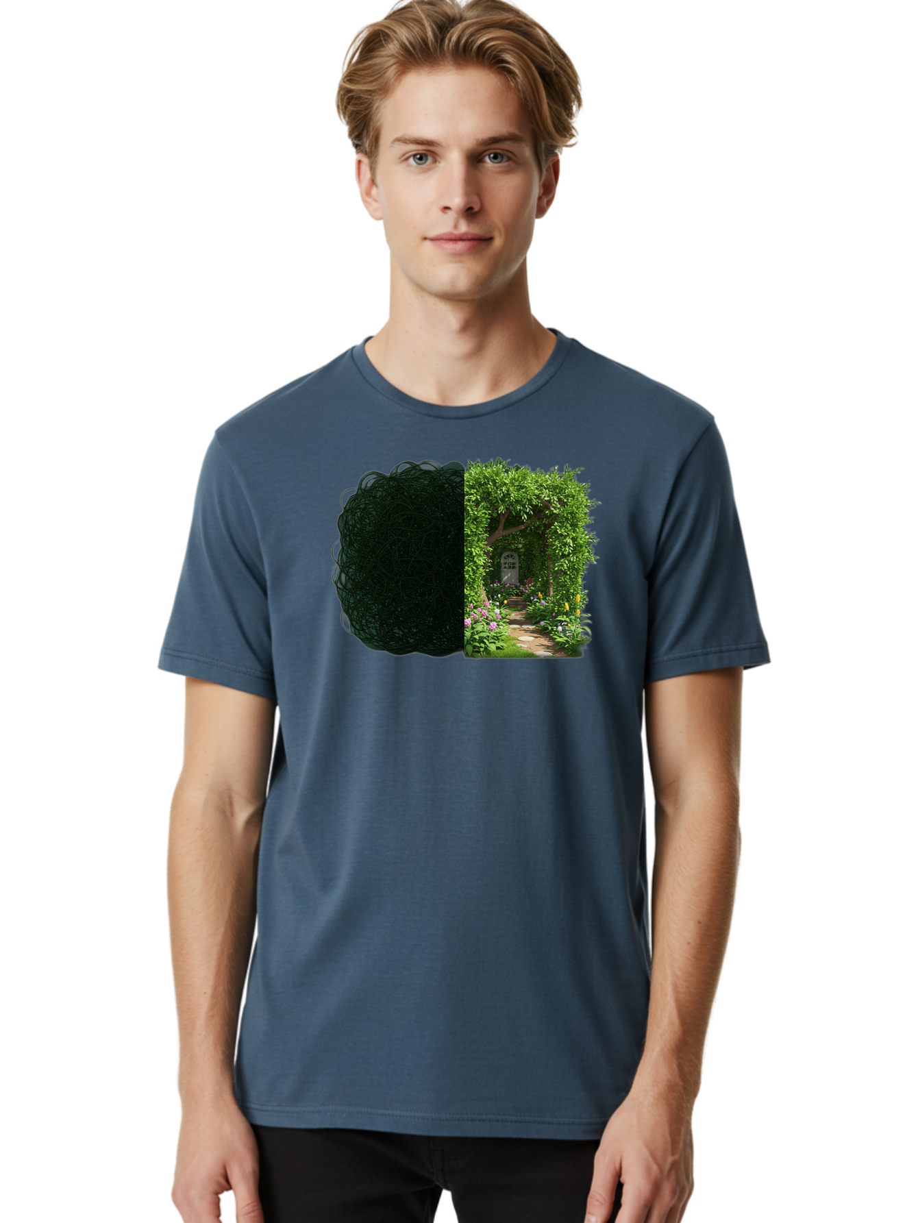 Garden-Pathway Men'S Graphic Tee, 100% Cotton, Comfortable Casual Summer Wear, Machine Washable, Vintage Camera, Old Camera, Antique Camera, Black Camera, Classic Photography, Photography Equipment, Nostalgic Device, Film Camera, Camera Art Bao467