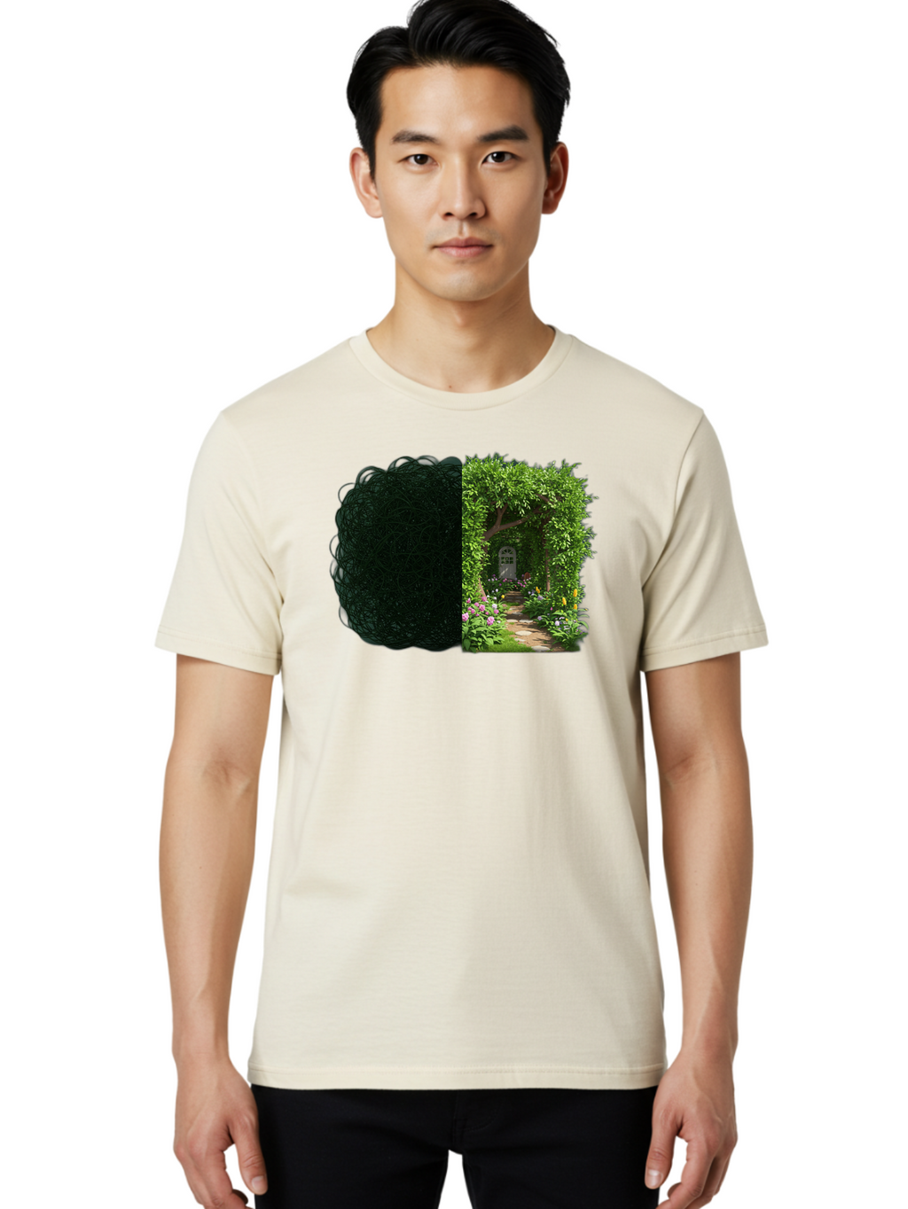 Garden-Pathway Men'S Graphic Tee, 100% Cotton, Comfortable Casual Summer Wear, Machine Washable, Vintage Camera, Old Camera, Antique Camera, Black Camera, Classic Photography, Photography Equipment, Nostalgic Device, Film Camera, Camera Art Bao467